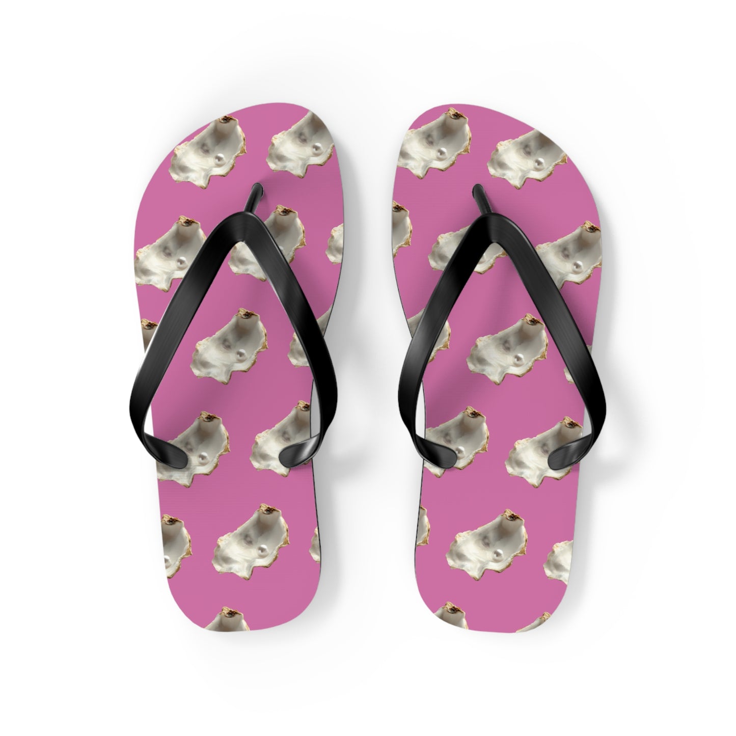 Flip Flops - White Pearl Oyster, light pink