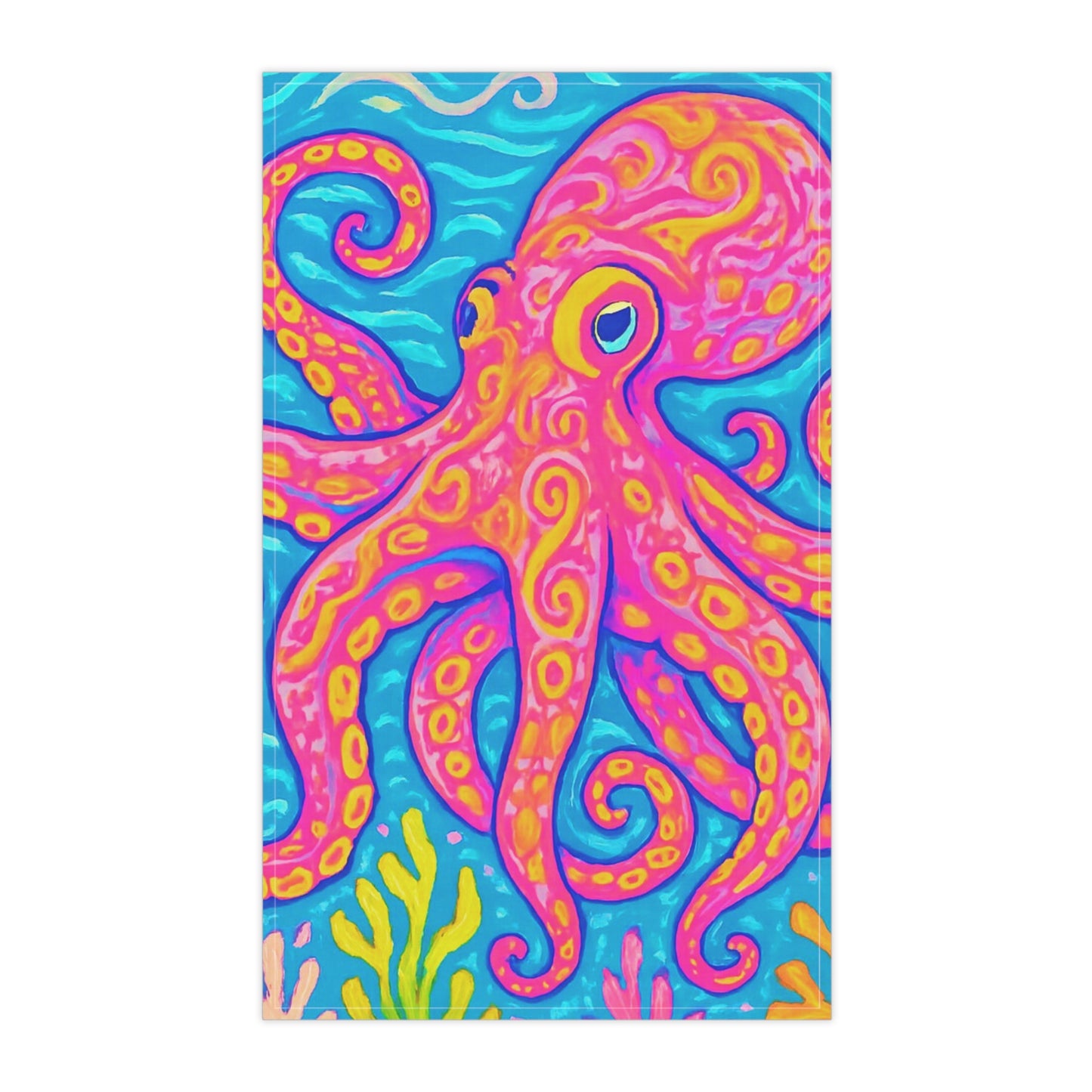 Tea Towels (cotton, poly), Kraken Joe
