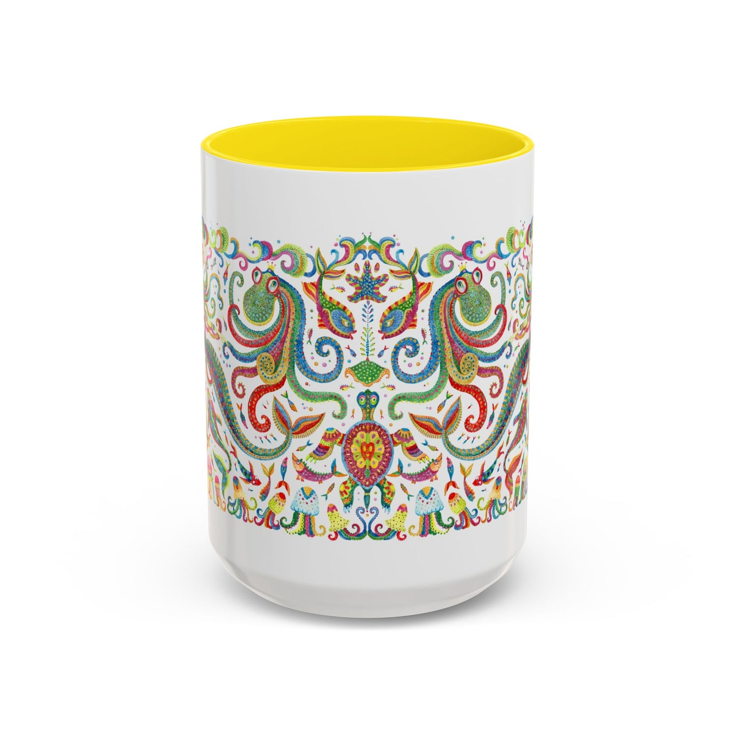 Accent Coffee Mug | Tropical-Inspired Drinkware / Colorful Mermaid Kingdom