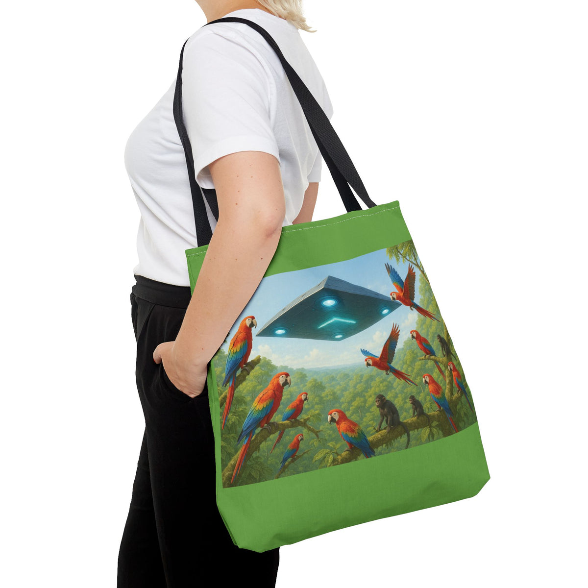 UFO and Macaws Tote Bag - 3 Sizes