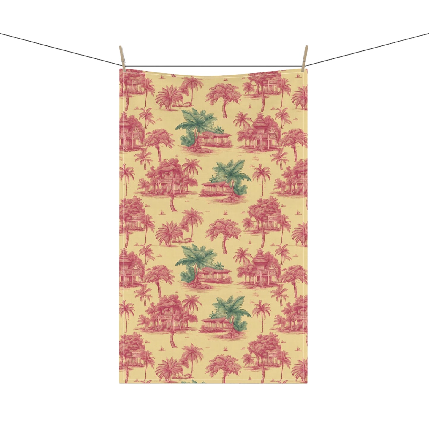 Tea Towels (cotton, poly) - MACRO Tropical Huts Toile