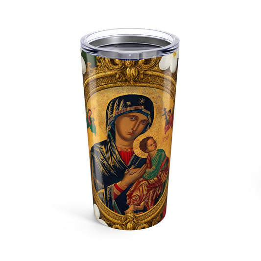 Religious 20oz Tropical Glossy Tumbler - "Our Lady of Perpetual Help"