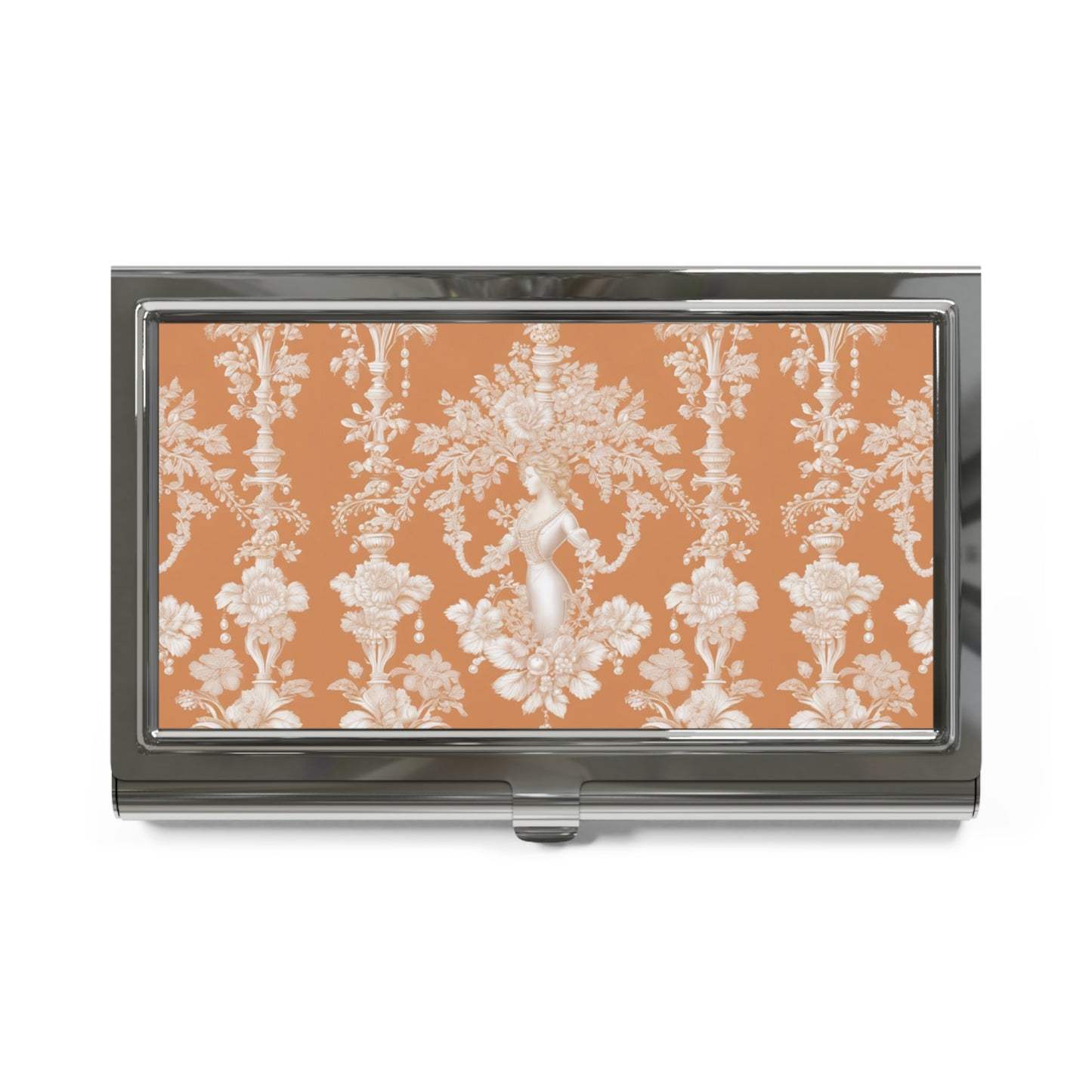 Business Card Holder/Case - Pearl Lady Toile, Melon