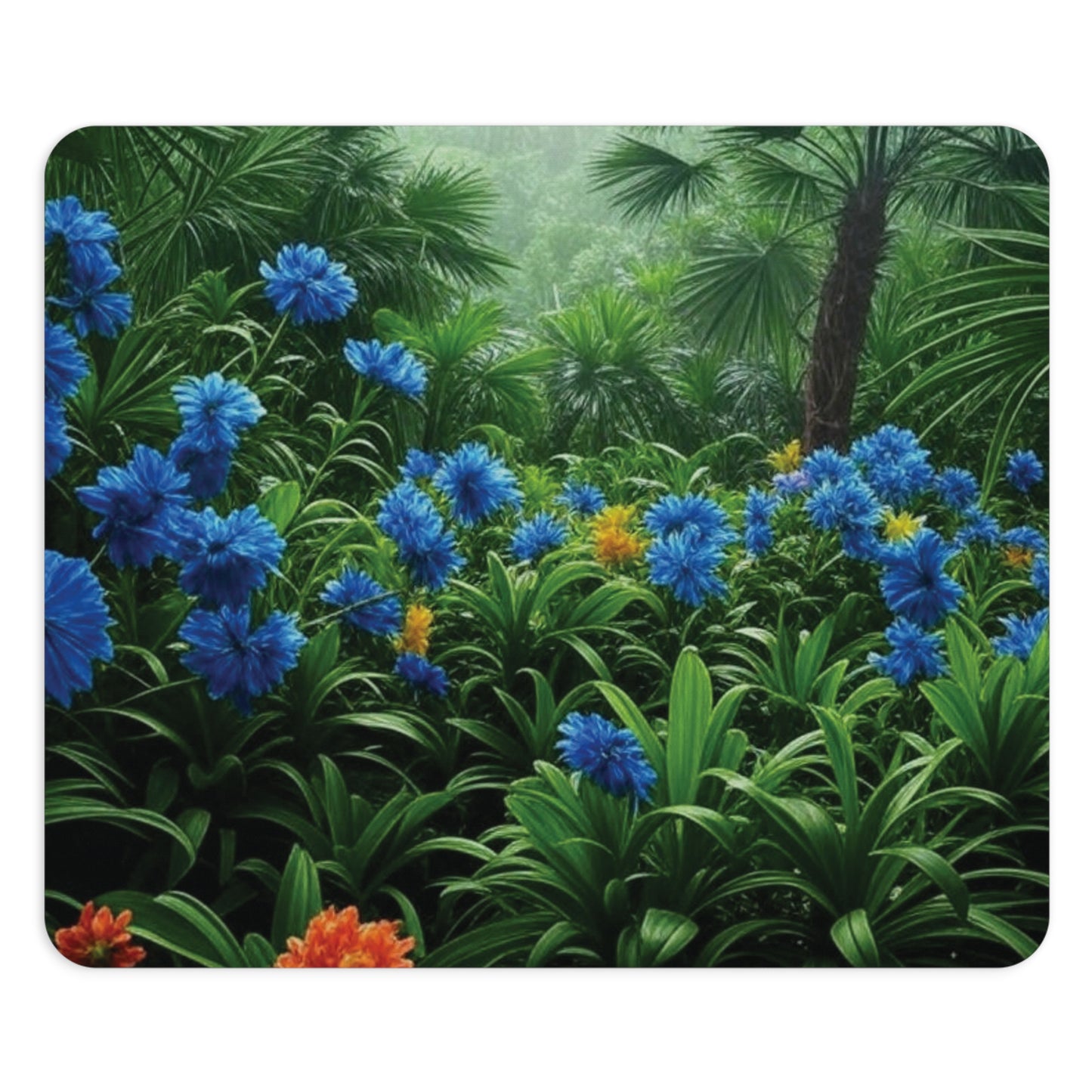 Tropical Mouse Pad, 2 Shapes - Beach Vibes for Home Office & Gamer / After a Rainforest Rain