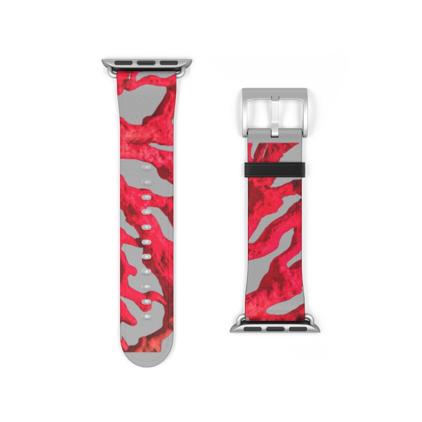 Apple Watch Band - Red Coral, lt. grey background