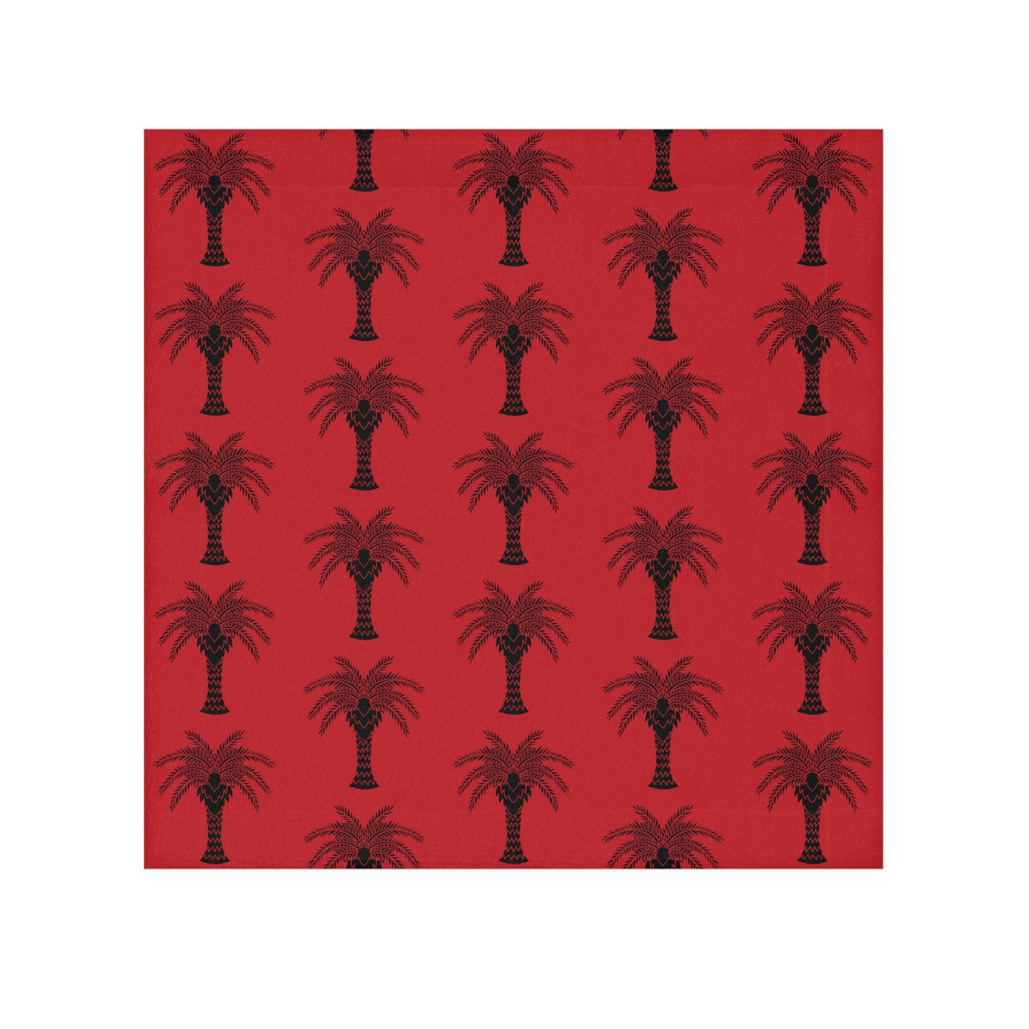 Face Towel - Stylized Palm dark red