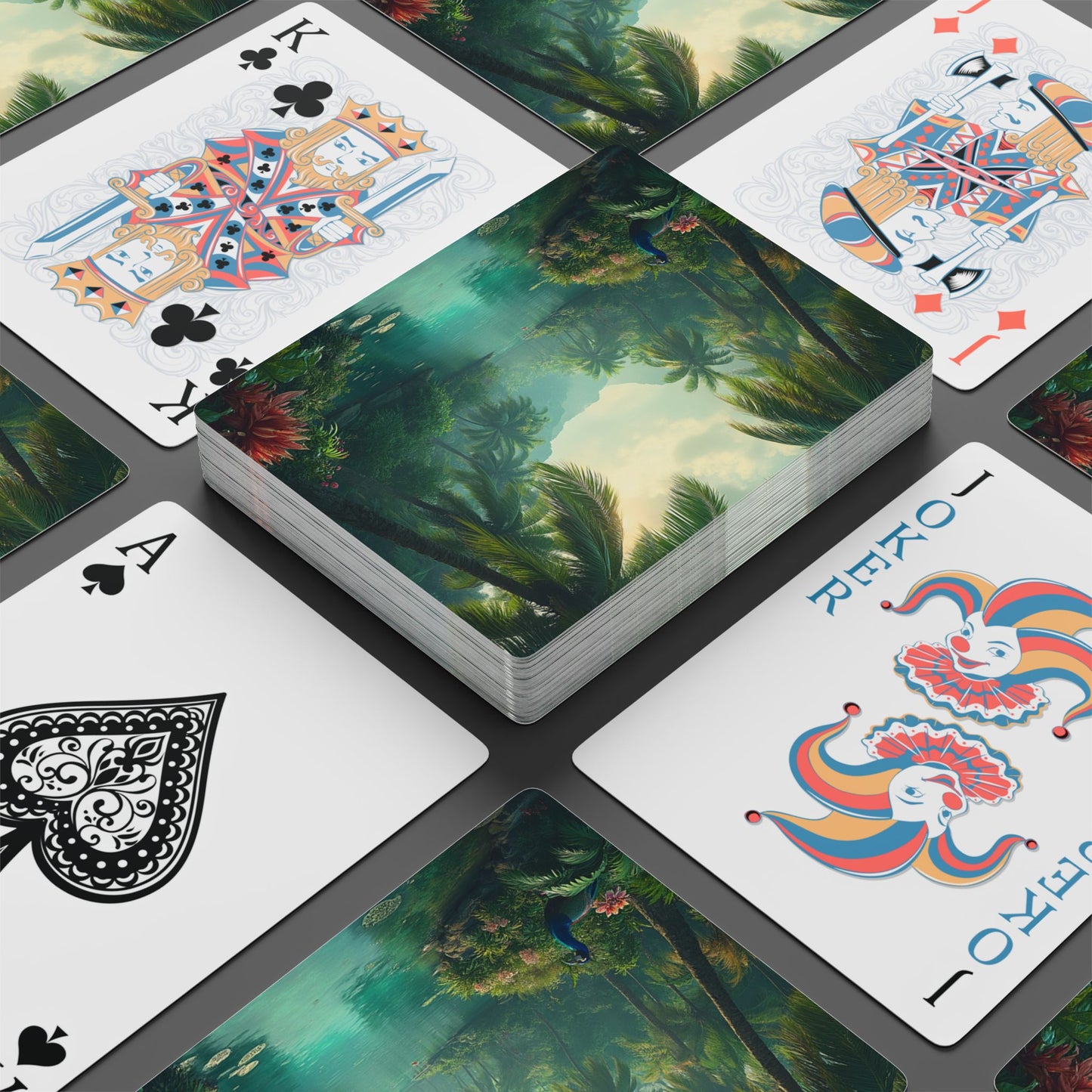 Poker Playing Cards -  Resting Peacock