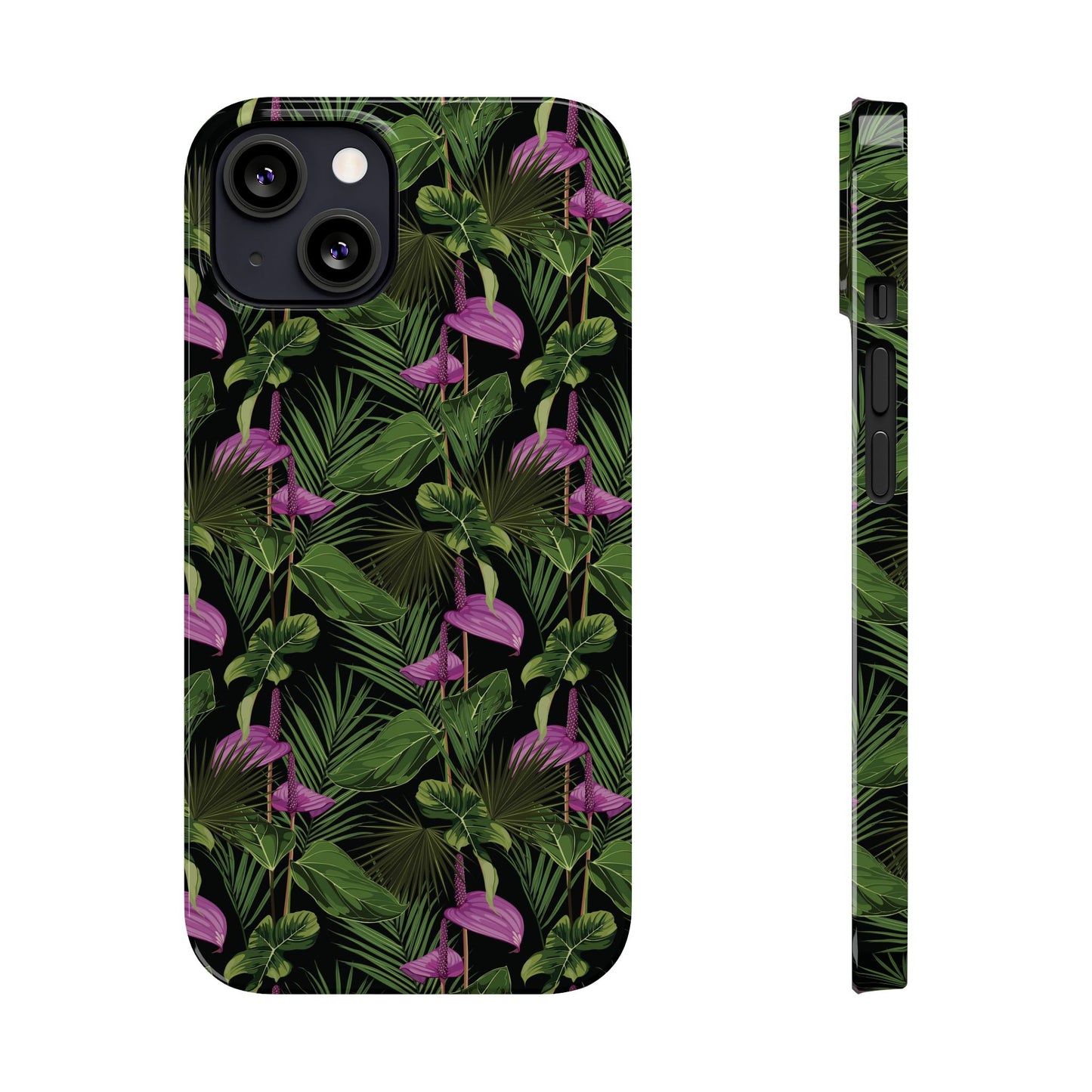 Slim Phone Cases - Anthurium and Palm