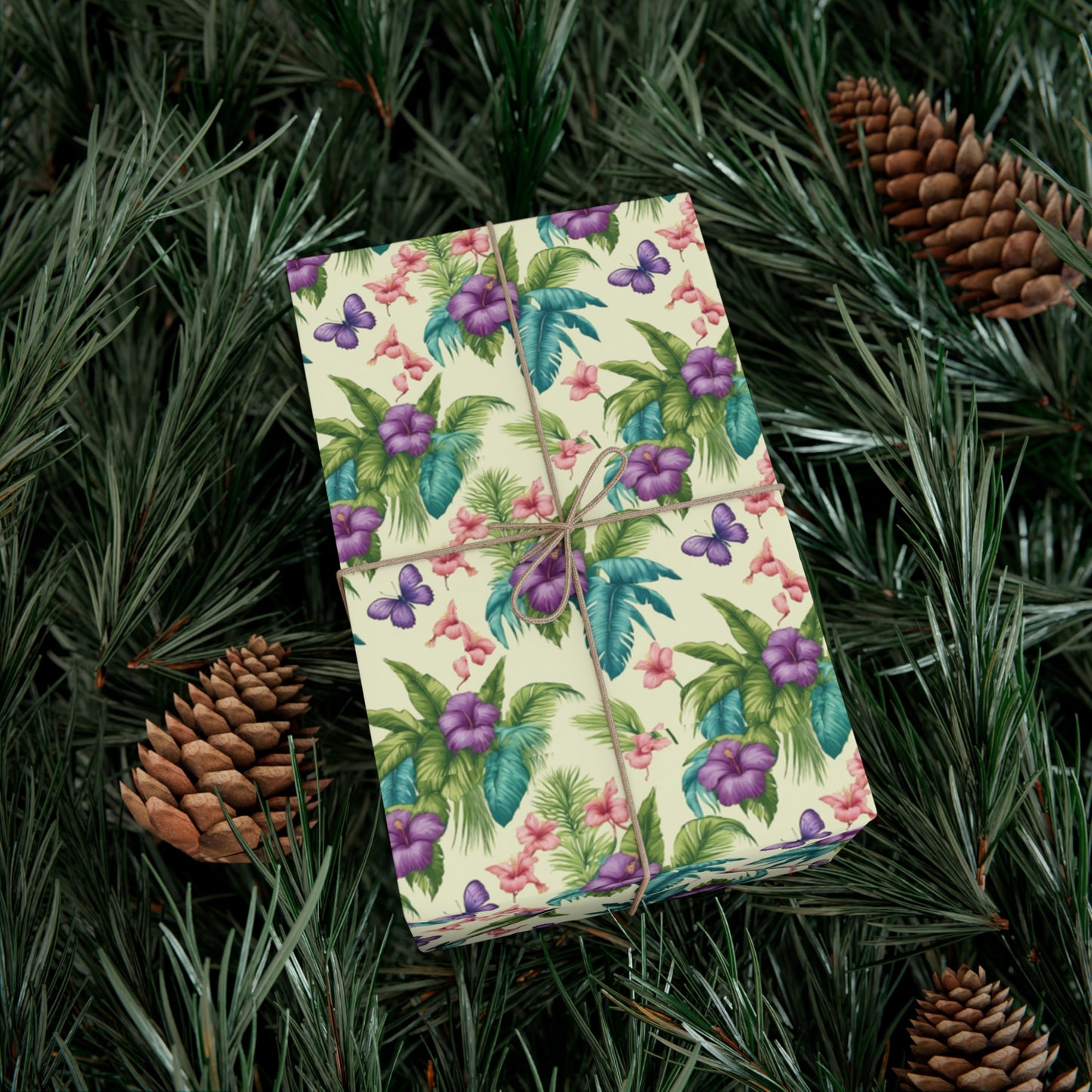 Wrapping Paper - Tropical Gift Wrap for All Occasions / 3 Sizes, 2 Finishes / Mary's Garden Toile