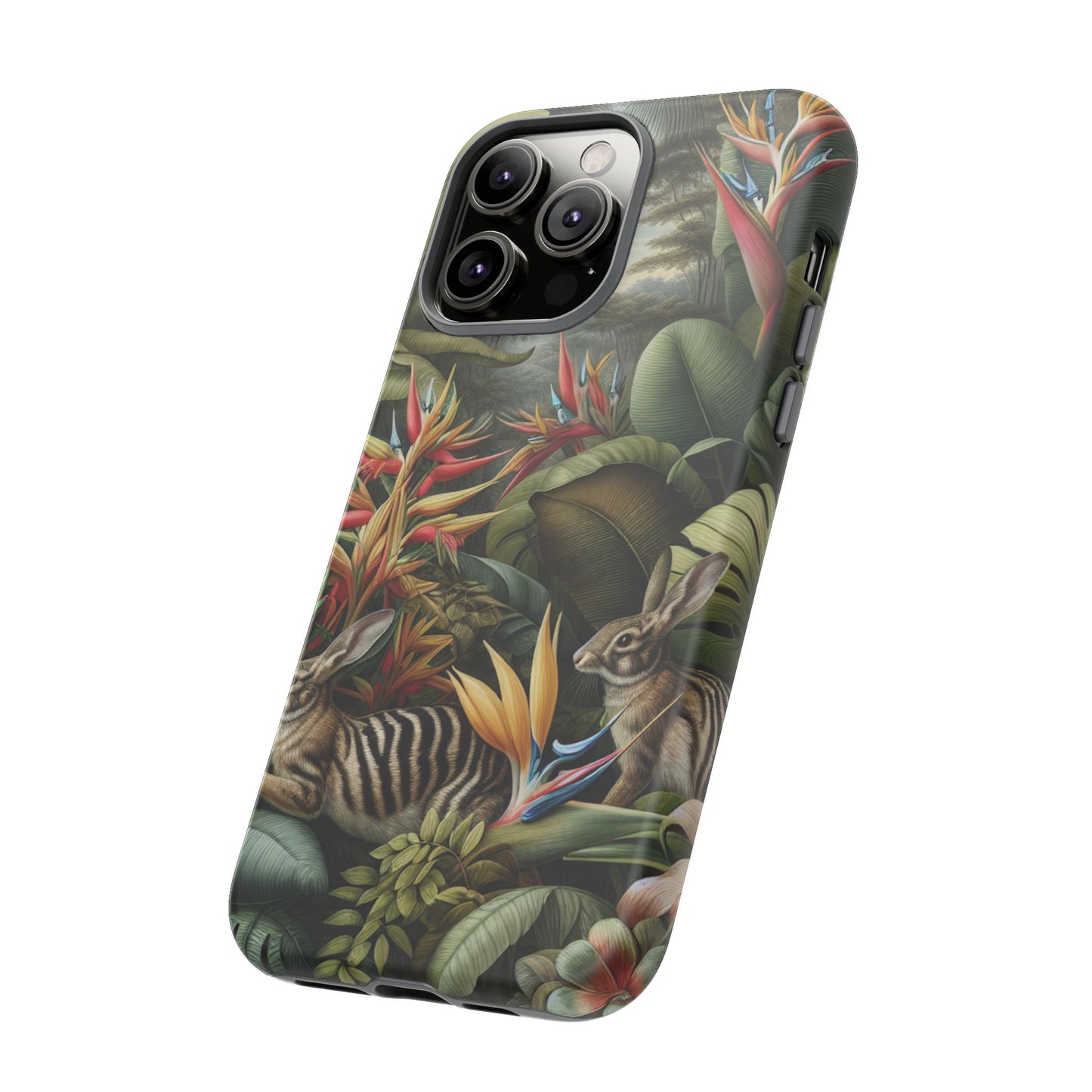 Rainforest Rabbit Outing Phone Case - Tough Cases with Summer Vibe