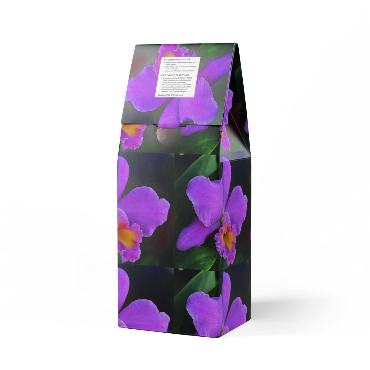 Black Coral Blend™ (Dark French Roast) Specialty Grade Craft Coffee / Real Purple Orchid
