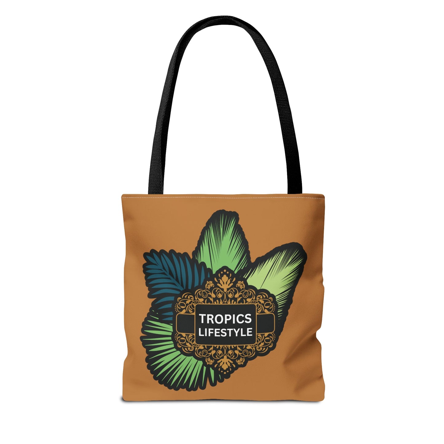 Elegant Tropics Lifestyle Logo Tote Bag - 3 Sizes, Lt. Brown