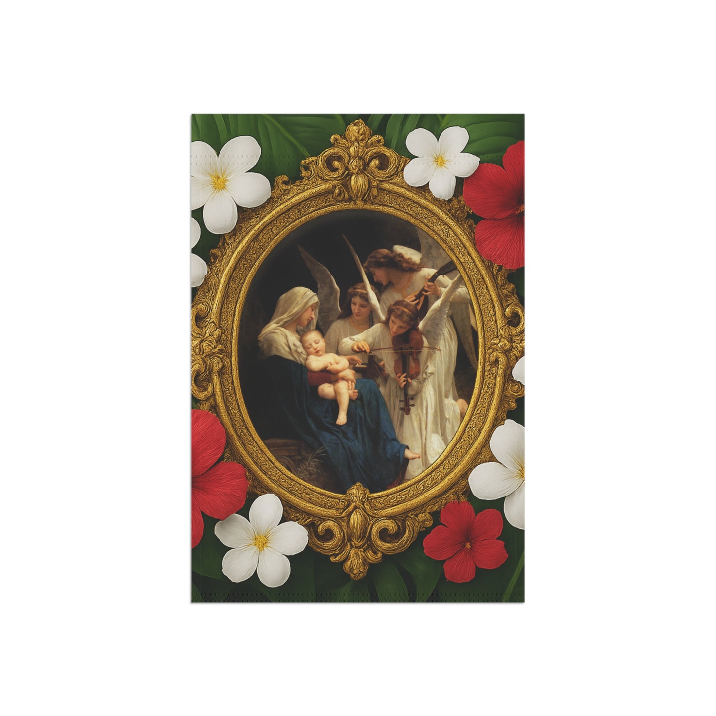 Religious Tropical Garden Flag  - Perfect for Outdoor Decor / Song of the Angels