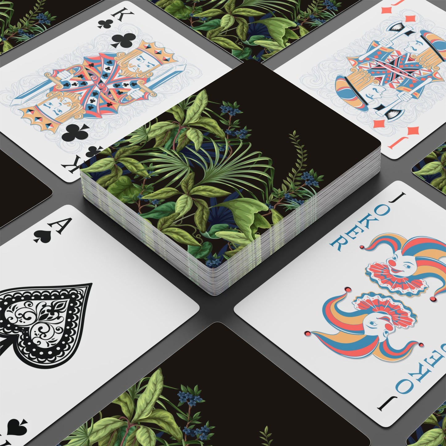 Poker Playing Cards -  Midnight Jungle