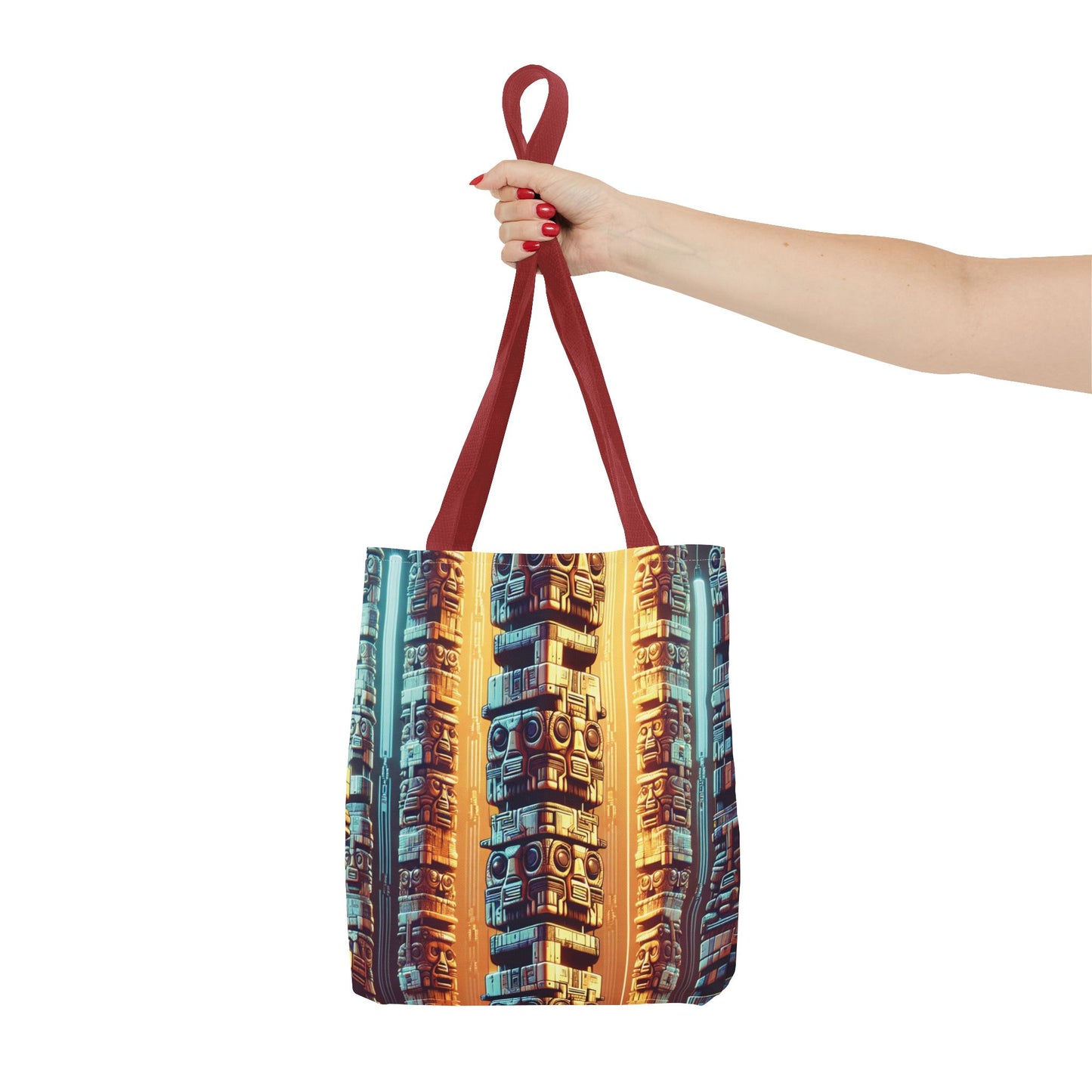 Techno Tiki Totems Tote Bag - 3 Sizes
