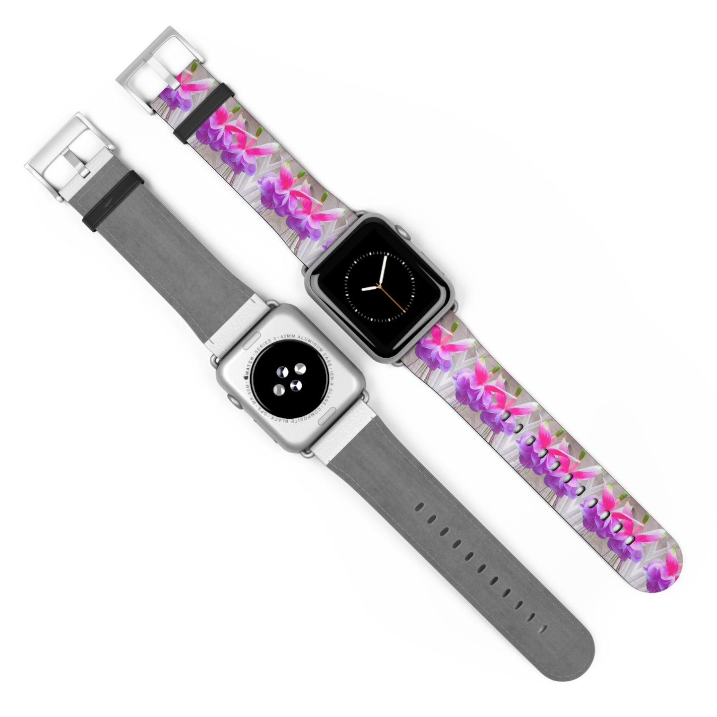 Apple Watch Band - Two Pink Fuchsias / Gothic