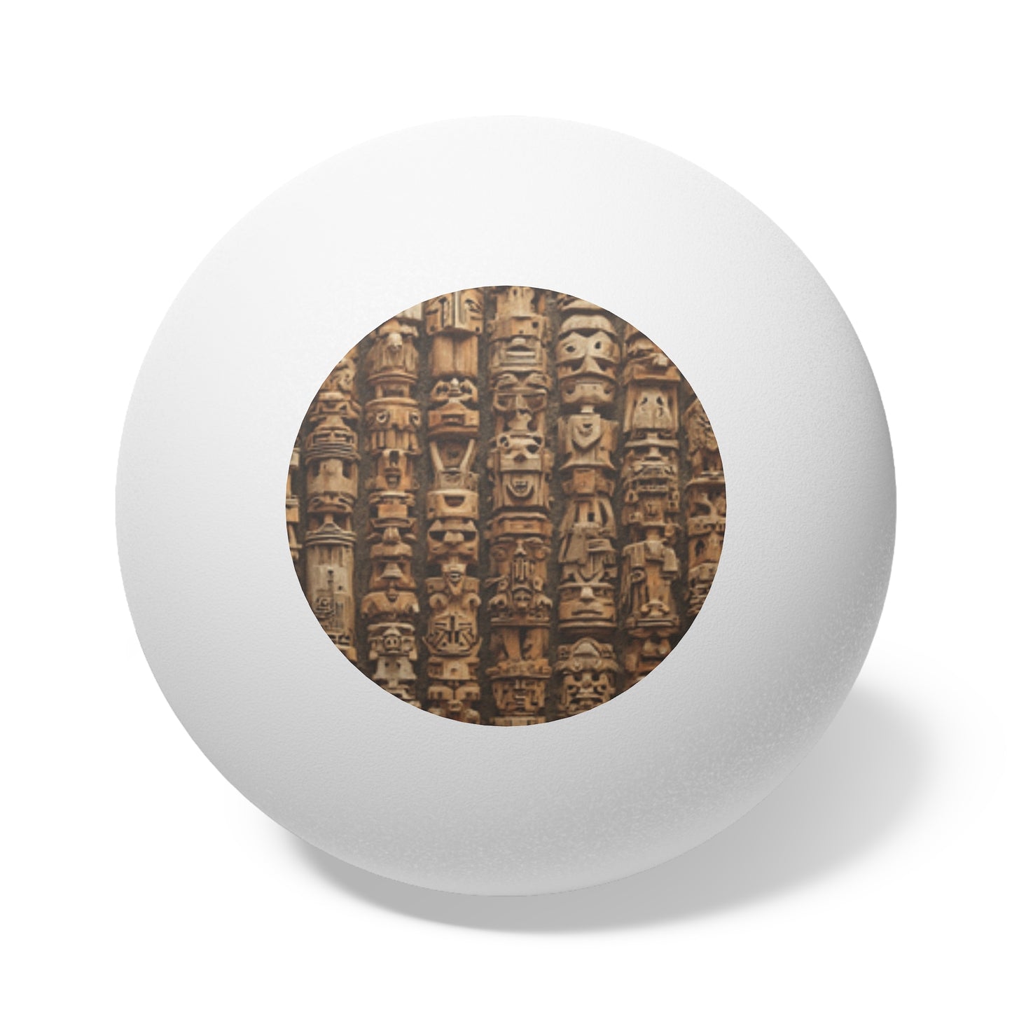 Tropical Paradise Ping Pong Balls - 6 Pack with Ancient Tiki Totems