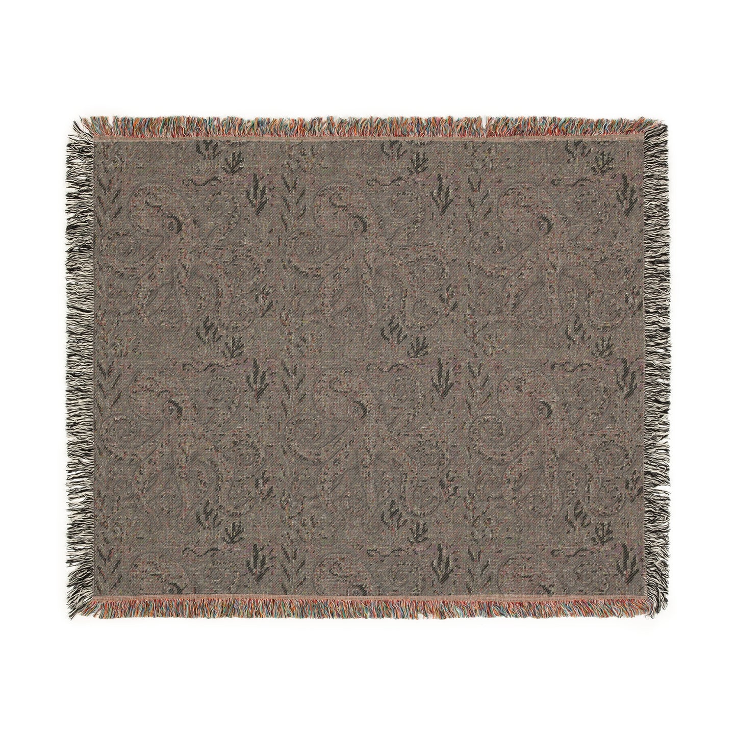 Cozy Grey Octopus Woven Blanket, 3 Sizes - Nautical Home Decor for Relaxation & Celebrations