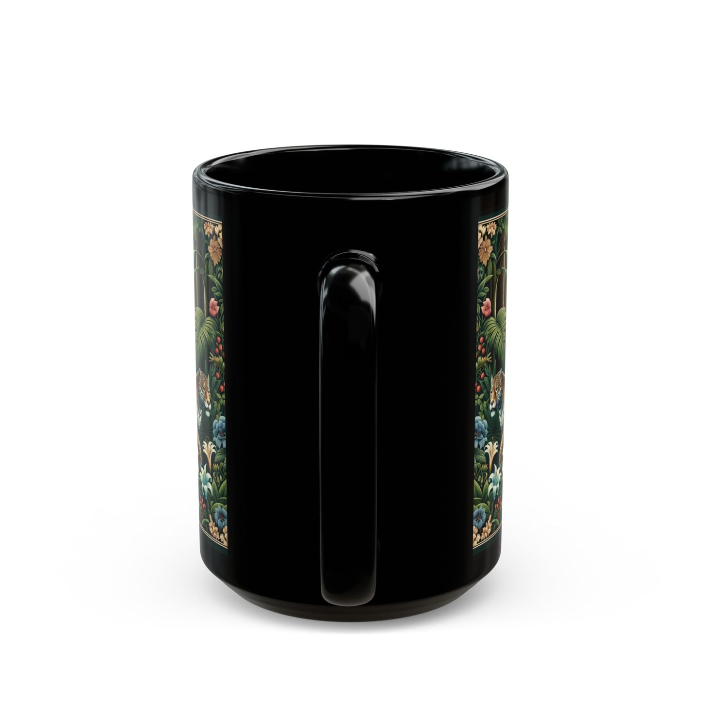 Black Coffee Mug - Rainforest Big Cats