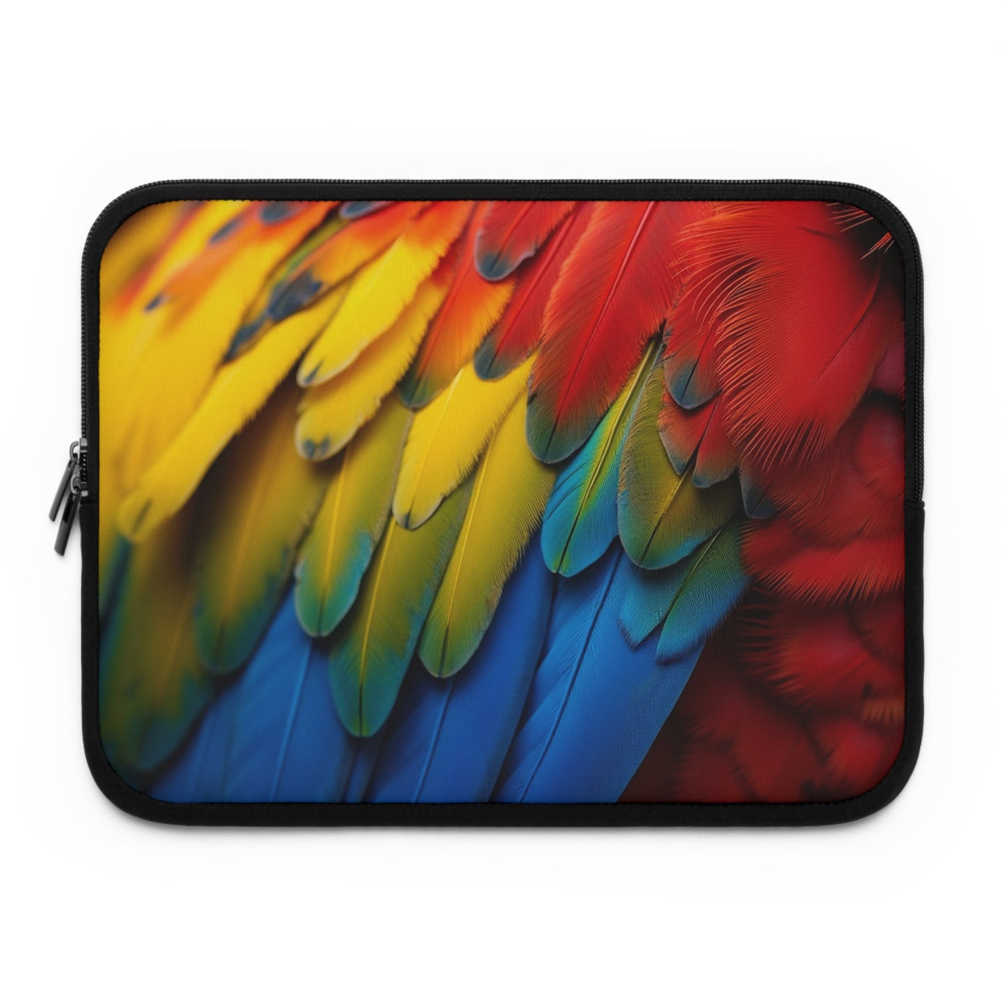 Tropical Laptop Sleeve, 5 Sizes - Perfect for Bird Lovers & Students / Macaw Feathers