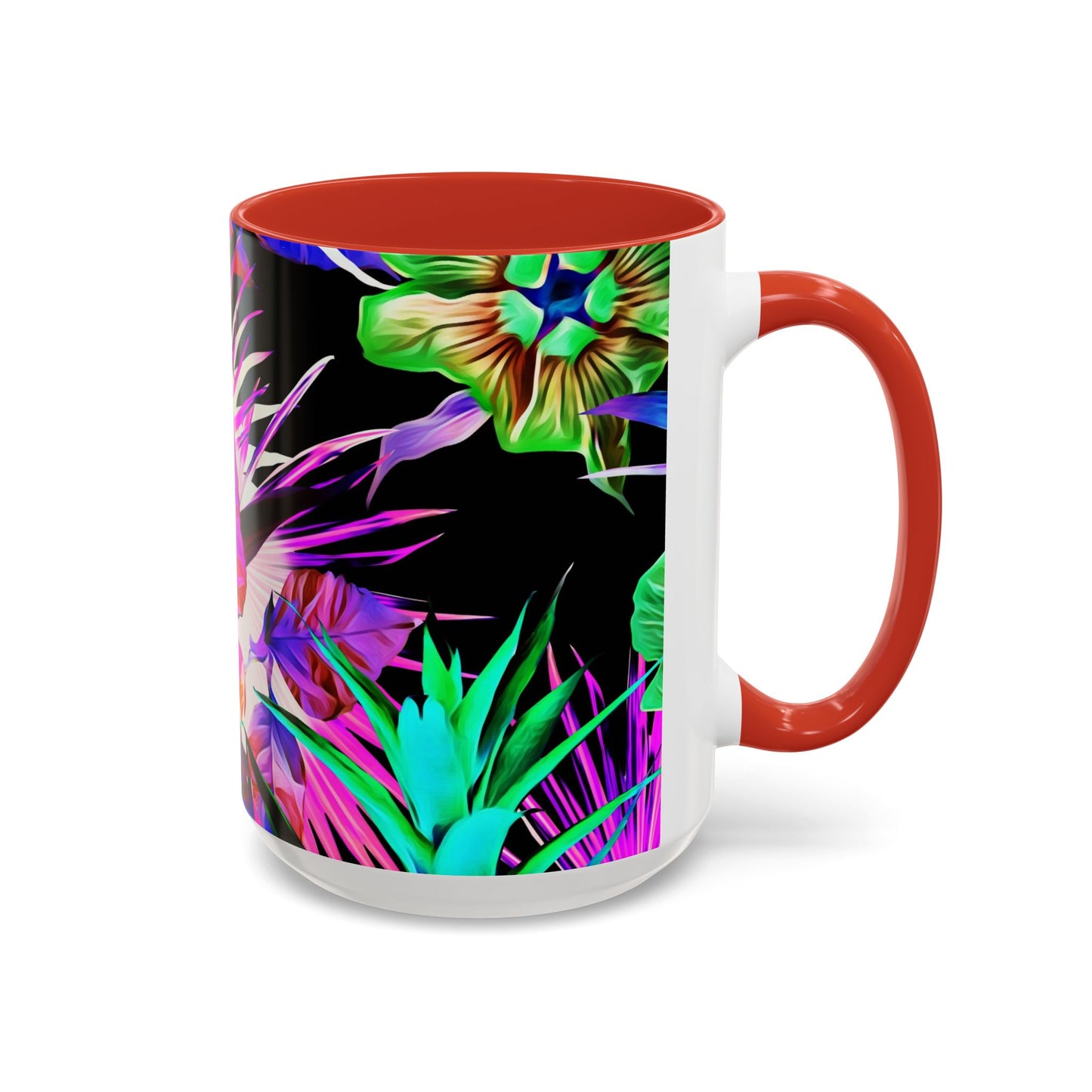 Accent Coffee Mug (11, 15oz), Plant Palooza, black / Various Colors