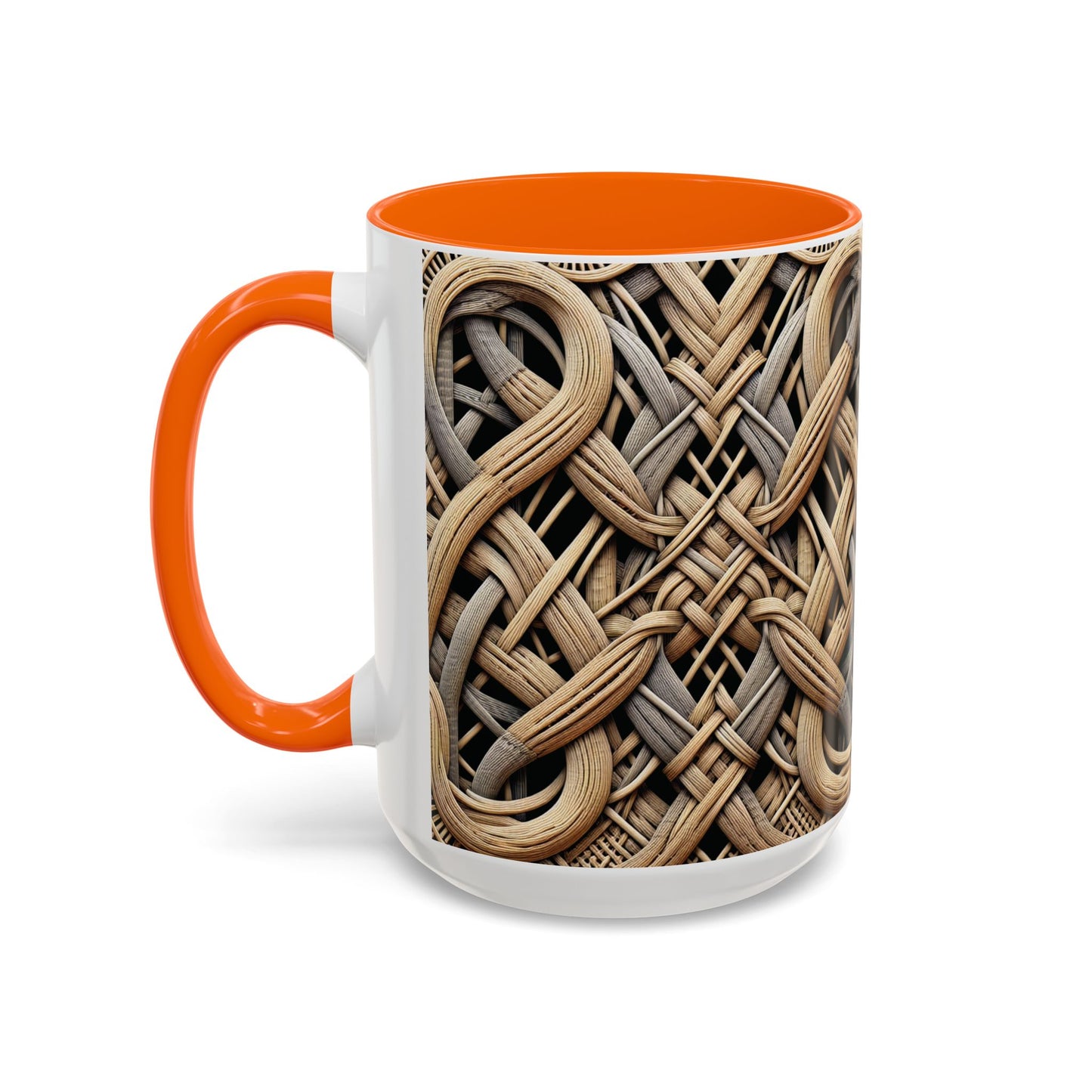 Accent Coffee Mug (11, 15oz), 8 Colors - Beach Wicker