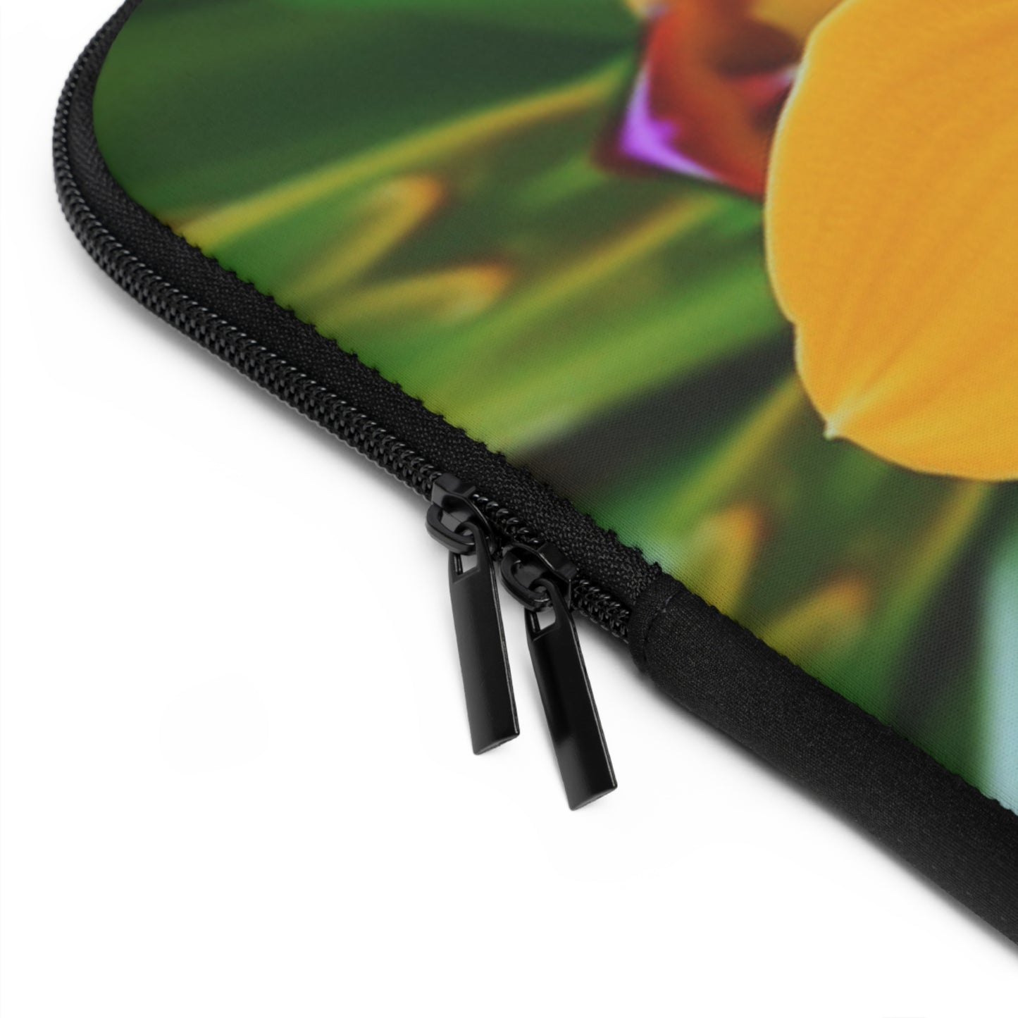 Tropical Laptop Sleeve, 5 Sizes - Perfect for Beach Lovers & Students / Kaleido Orange Orchid