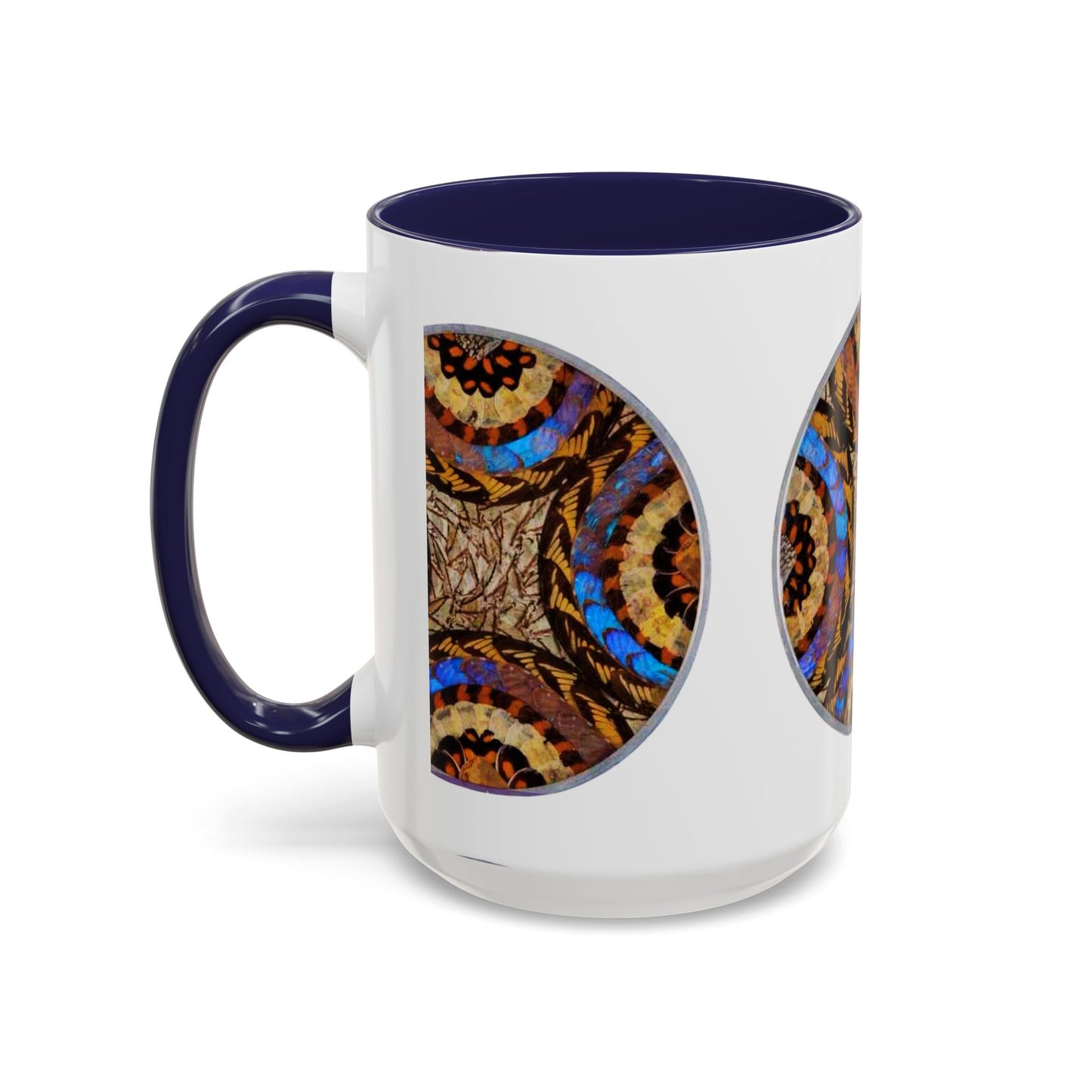 Accent Coffee Mug (11, 15oz), 8 Colors - Real Butterfly Wings Plate #3