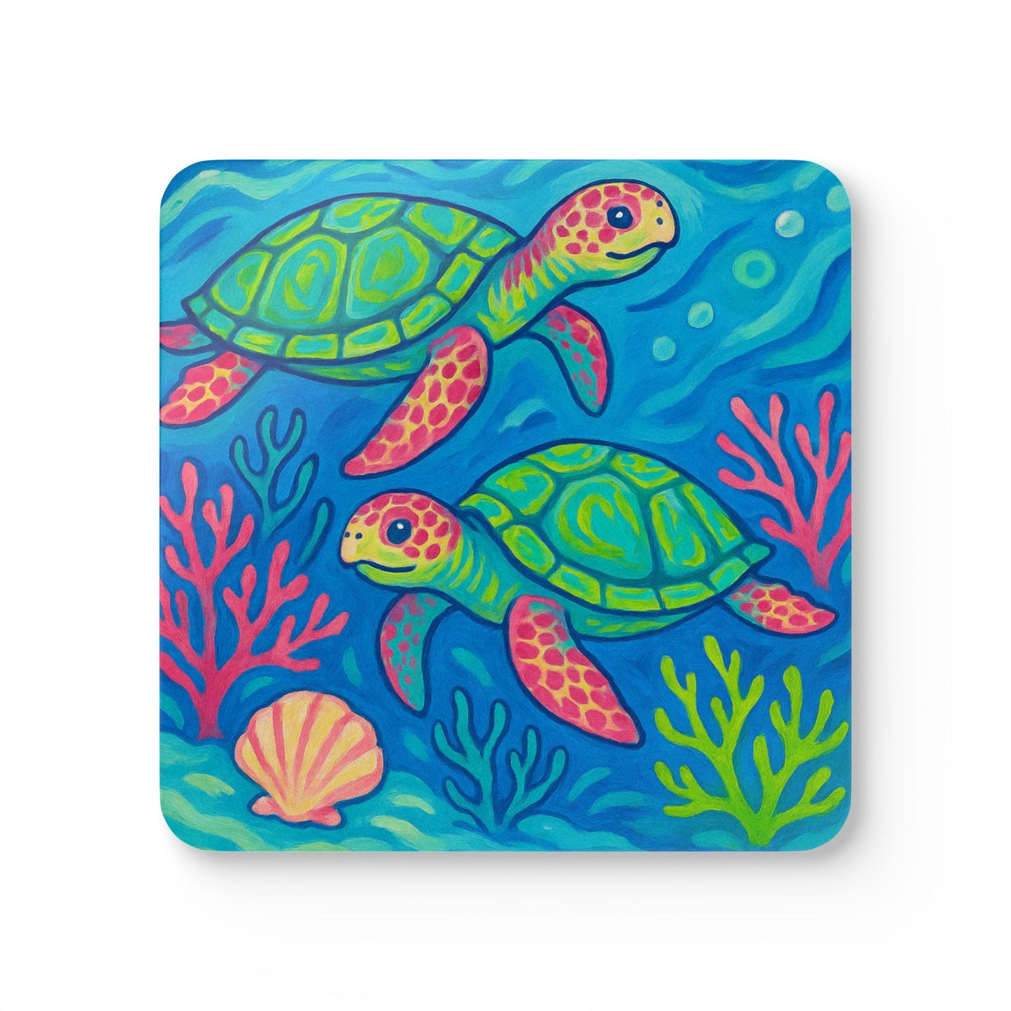 Coaster Set -  Turtles and Coral