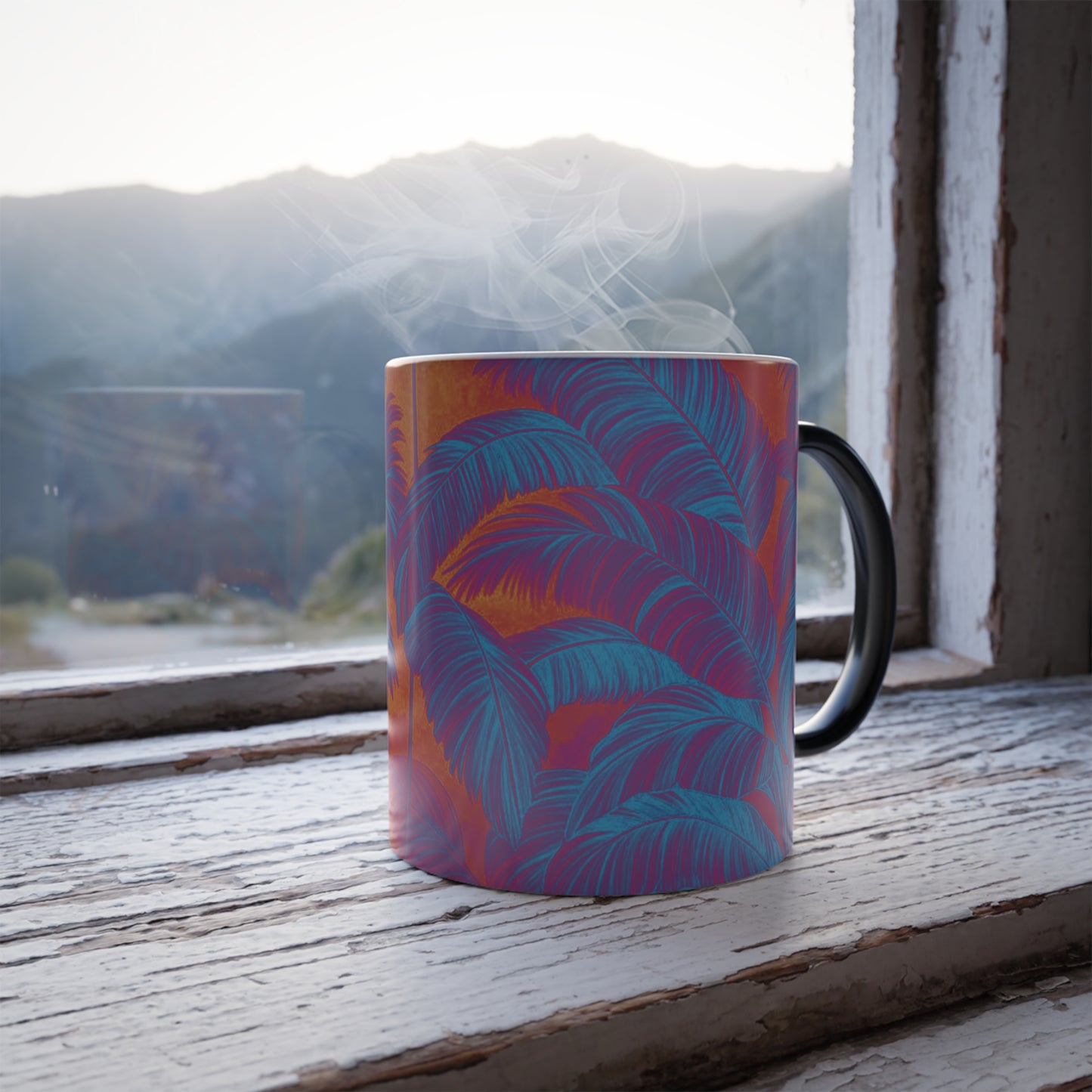 Color Morphing Mug, 11oz, Palm Serenity Heatwve