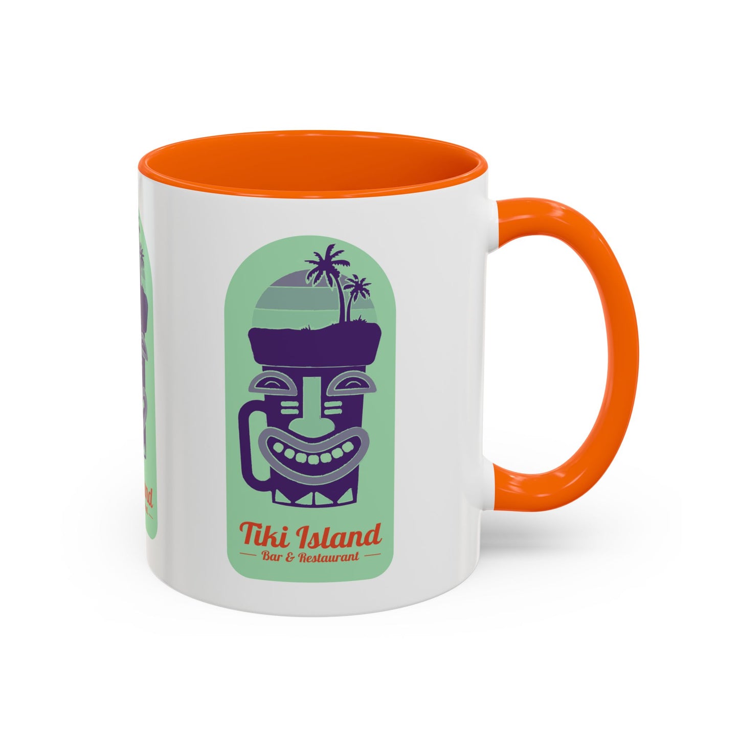 Tiki Island Accent Coffee Mug - Fun Tropical Drinkware for Beach Vibes, green