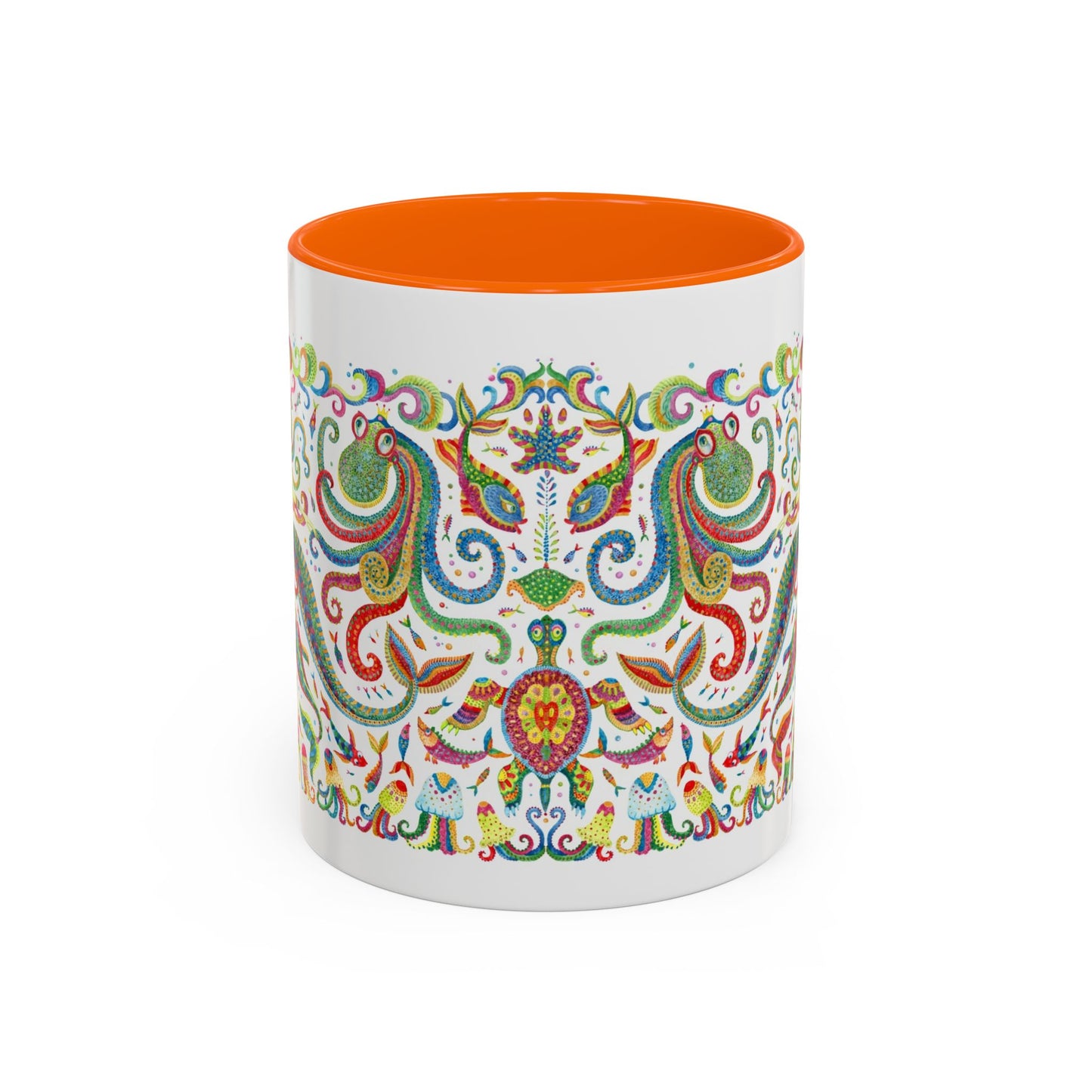 Accent Coffee Mug | Tropical-Inspired Drinkware / Colorful Mermaid Kingdom