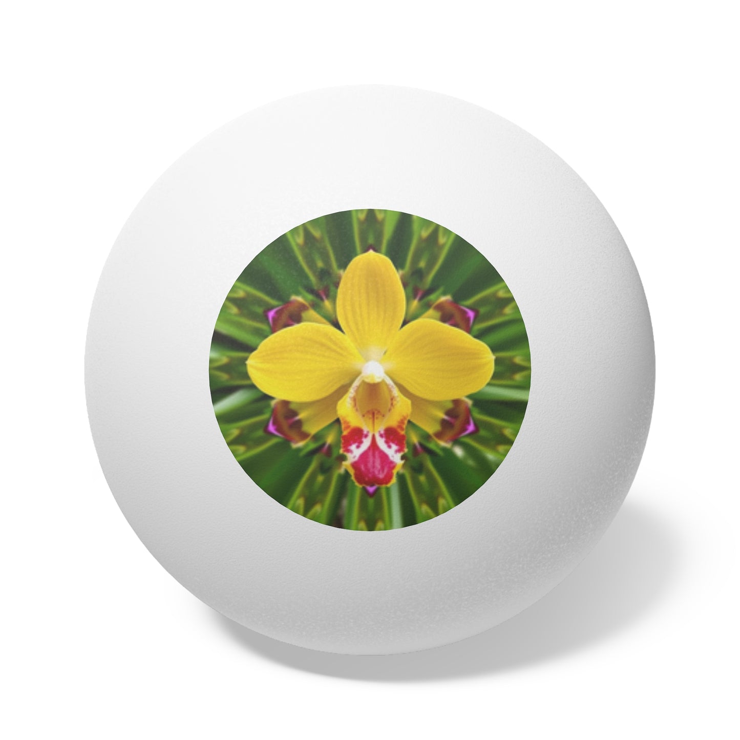 Tropical Paradise Ping Pong Balls - 6 Pack with Kaleidoscope Orchid
