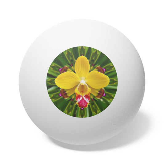 Tropical Paradise Ping Pong Balls - 6 Pack with Kaleidoscope Orchid