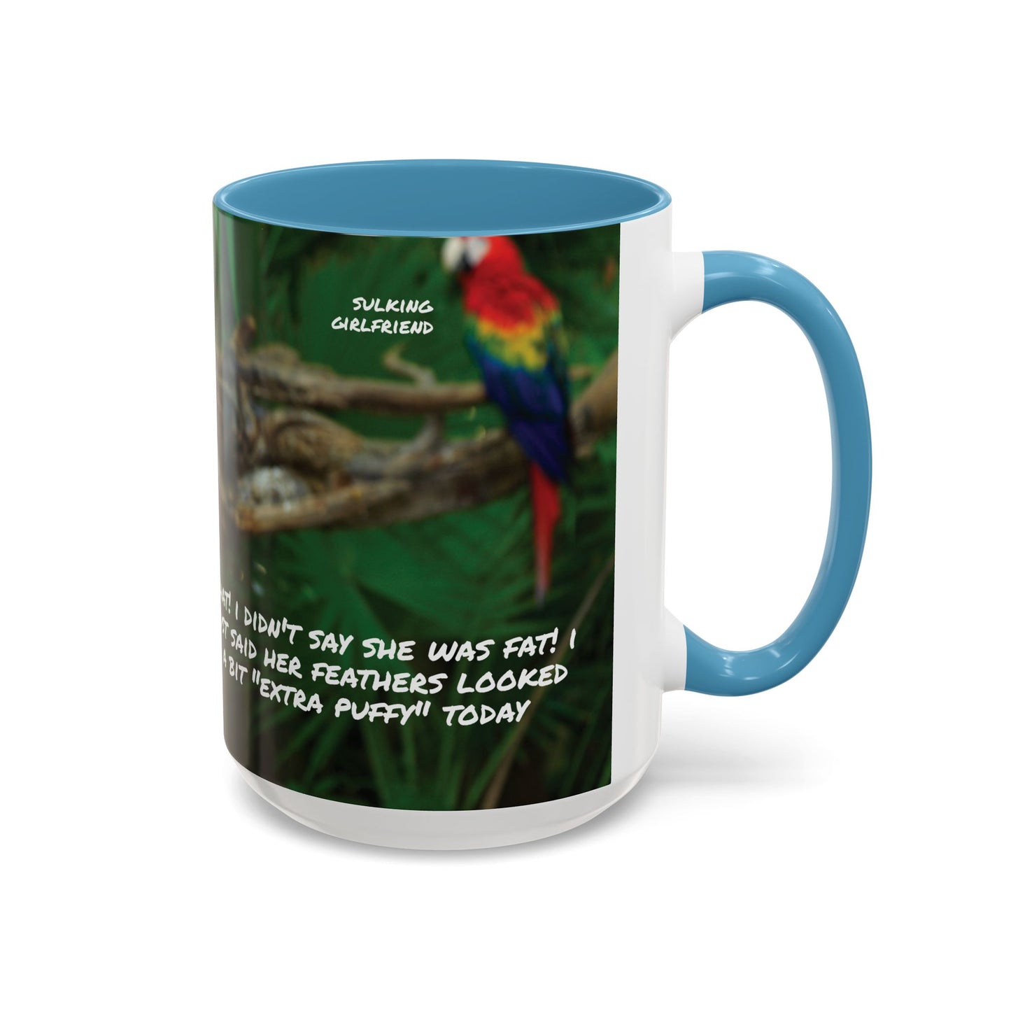 Parrot Accent Coffee Mug (11, 15oz), 8 Colors - Extra Puffy