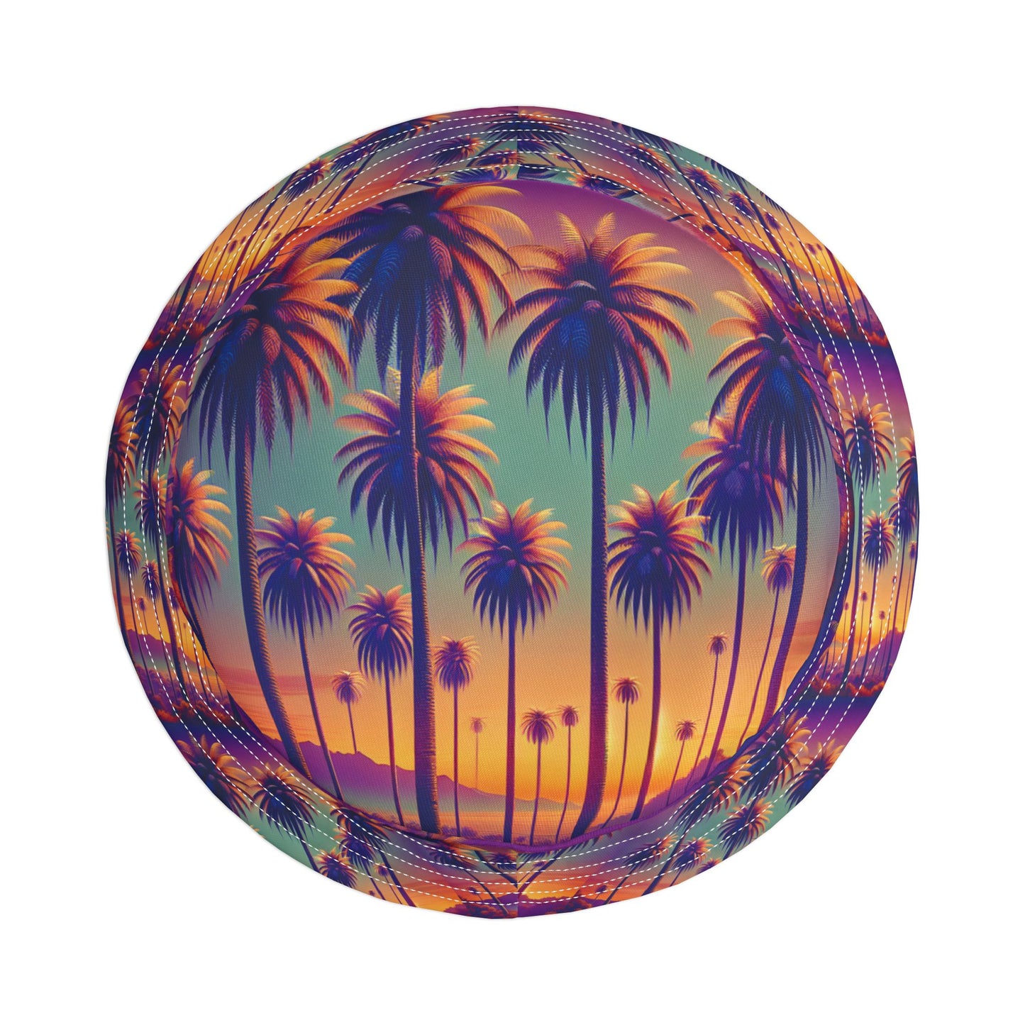 Tropical Polyester Bucket Hat, 2 Sizes - Sunset Palms