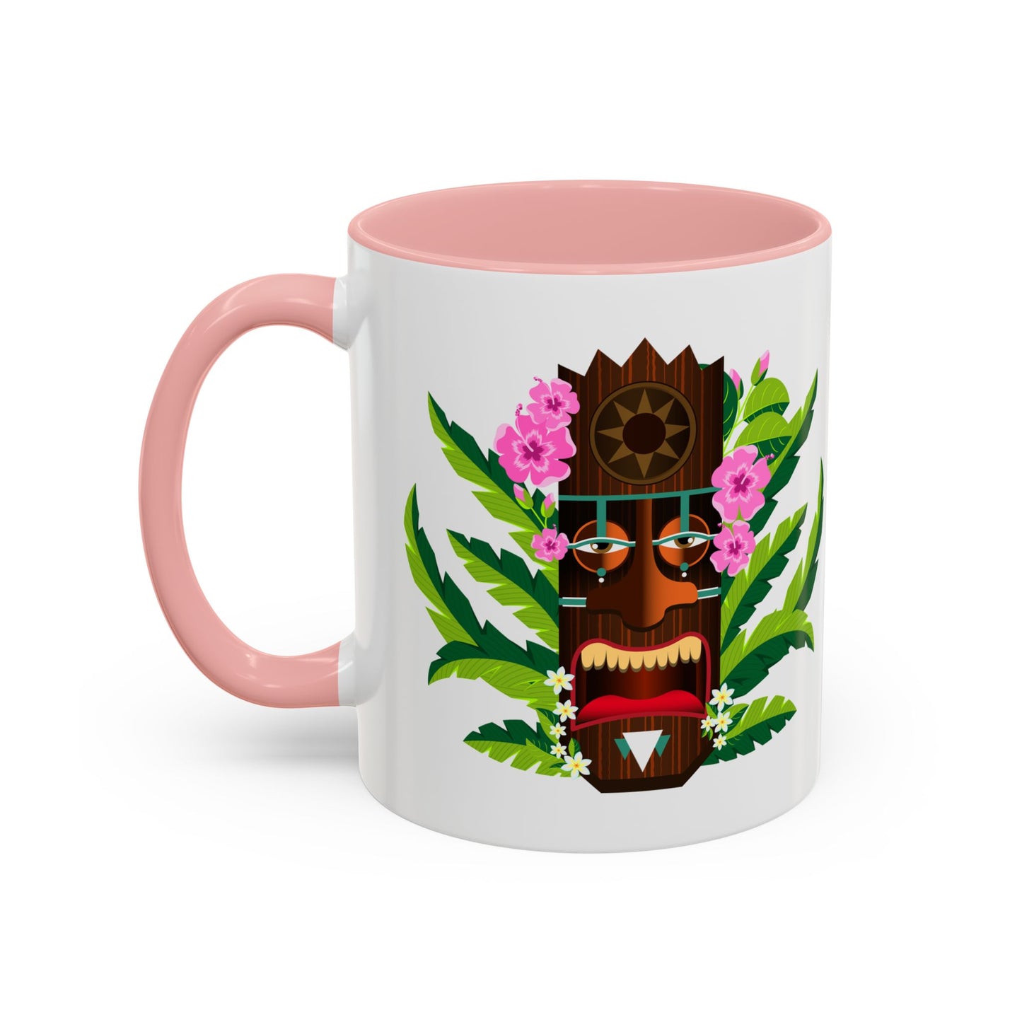 Accent Coffee Mug (11, 15oz), 8 Colors - Tiki Boss Nani