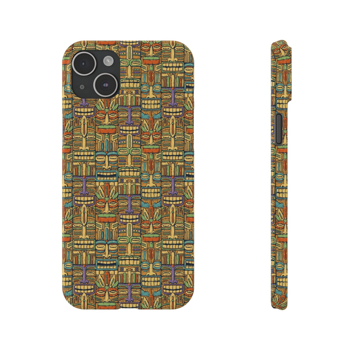 Slim Phone Cases - Colorful Tiki Party