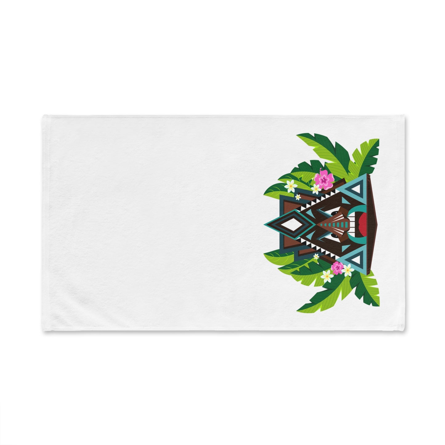 Tropical Paradise Hand Towel - Vibrant Tiki Design for Kitchen or Bath / Tiki Boss Kai