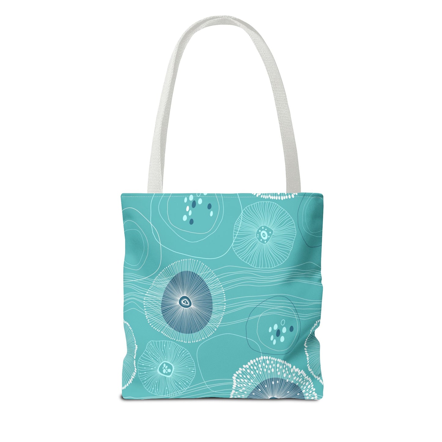 Plankton Drift Teal Tote Bag - 3 Sizes