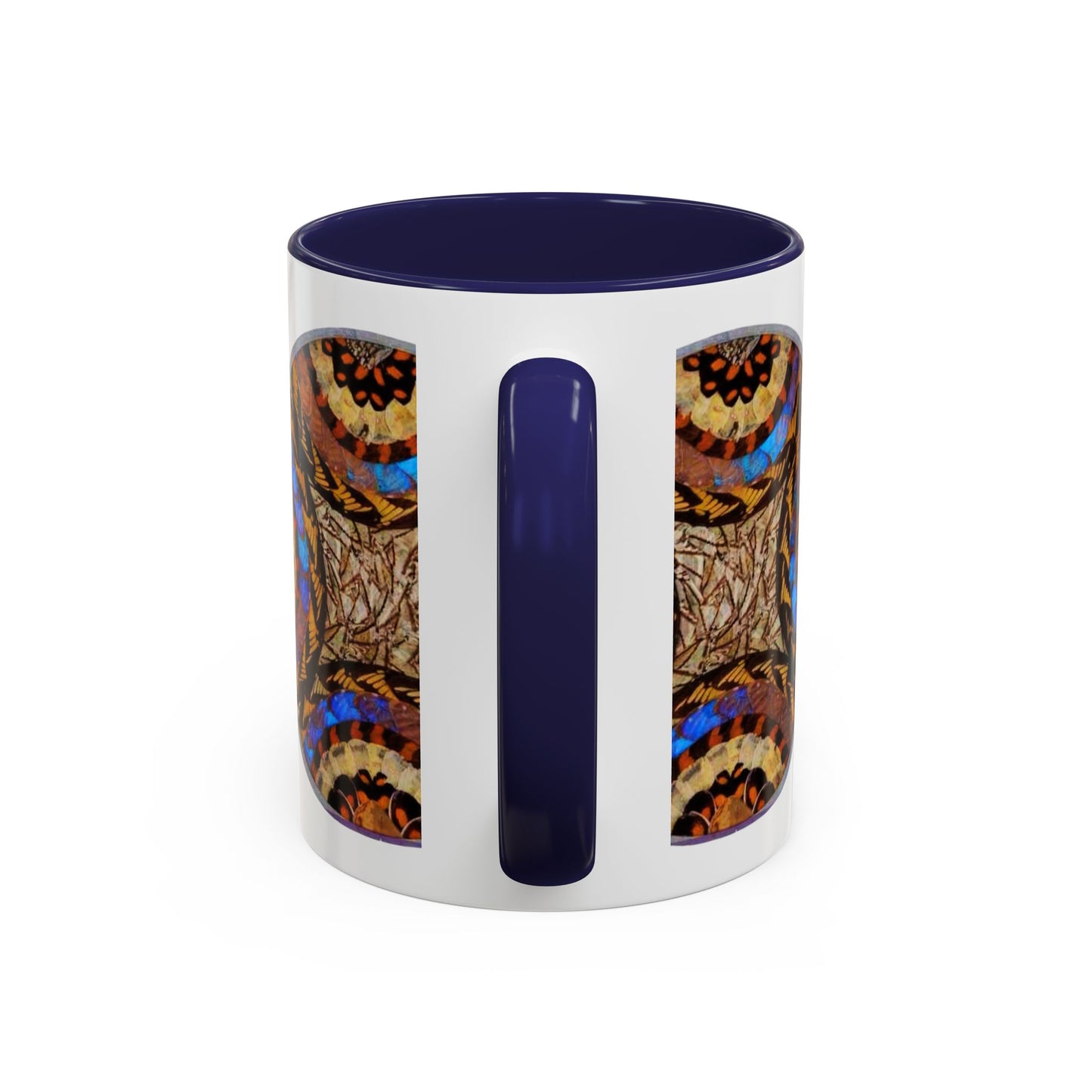 Accent Coffee Mug (11, 15oz), 8 Colors - Real Butterfly Wings Plate #3