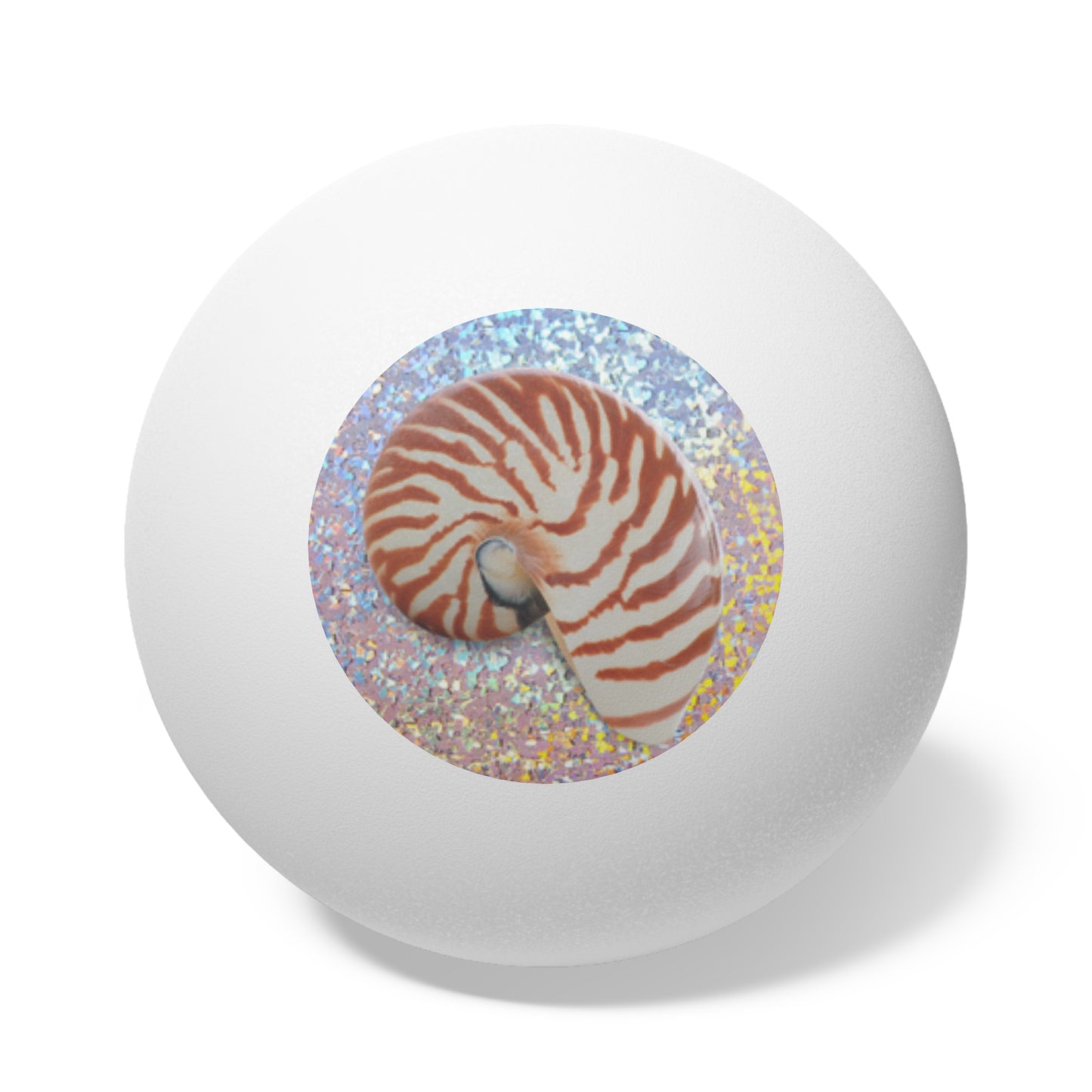 Tropical Paradise Ping Pong Balls - 6 Pack with Disco Striped Nautilus