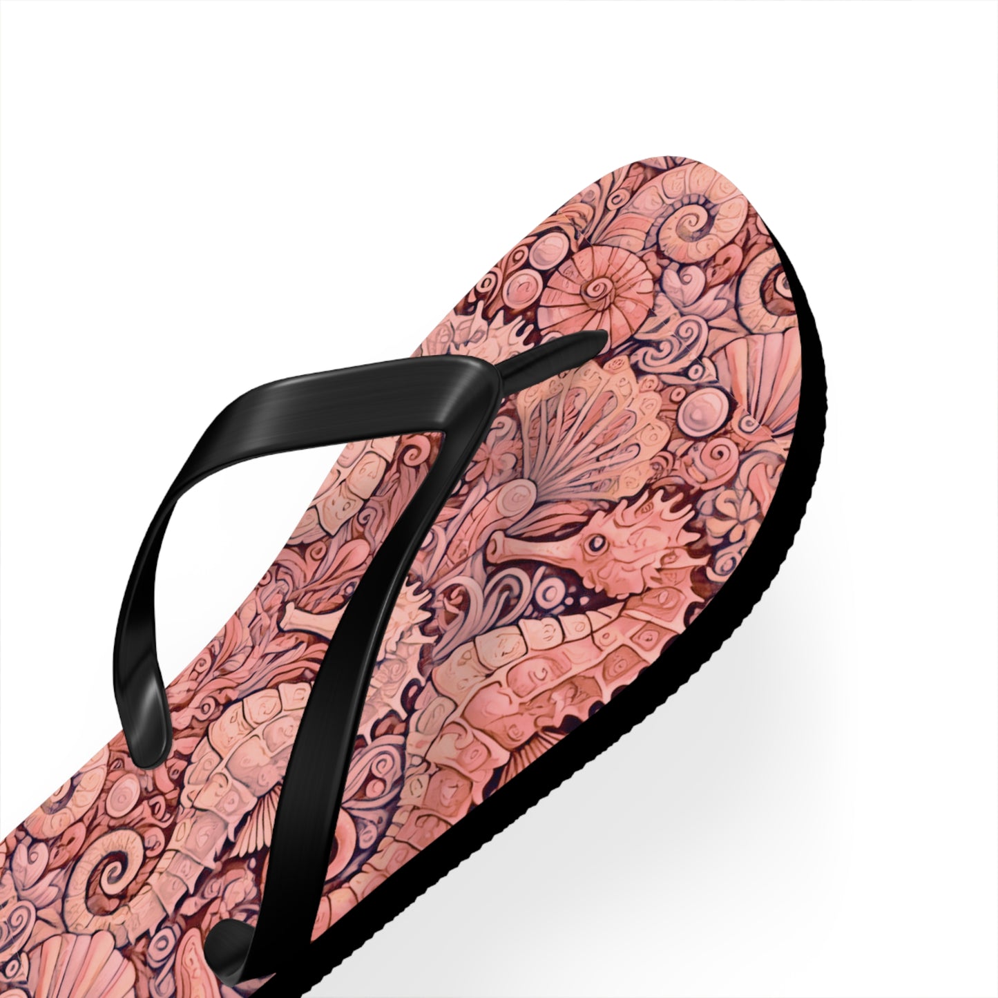 Flip Flops - Seahorses/Red