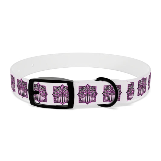 Dog Collar - Deco Palm Trees, Pink