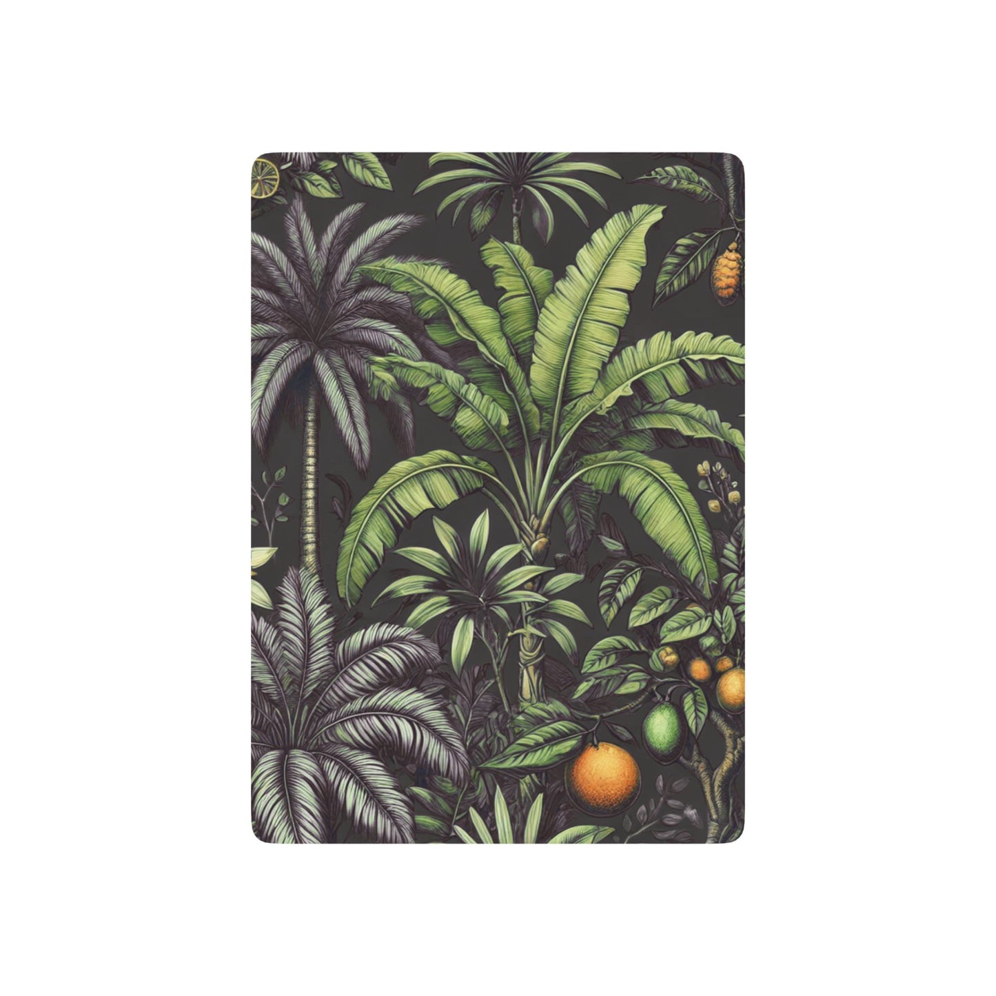 Poker Playing Cards - Tropical Fruit, Black