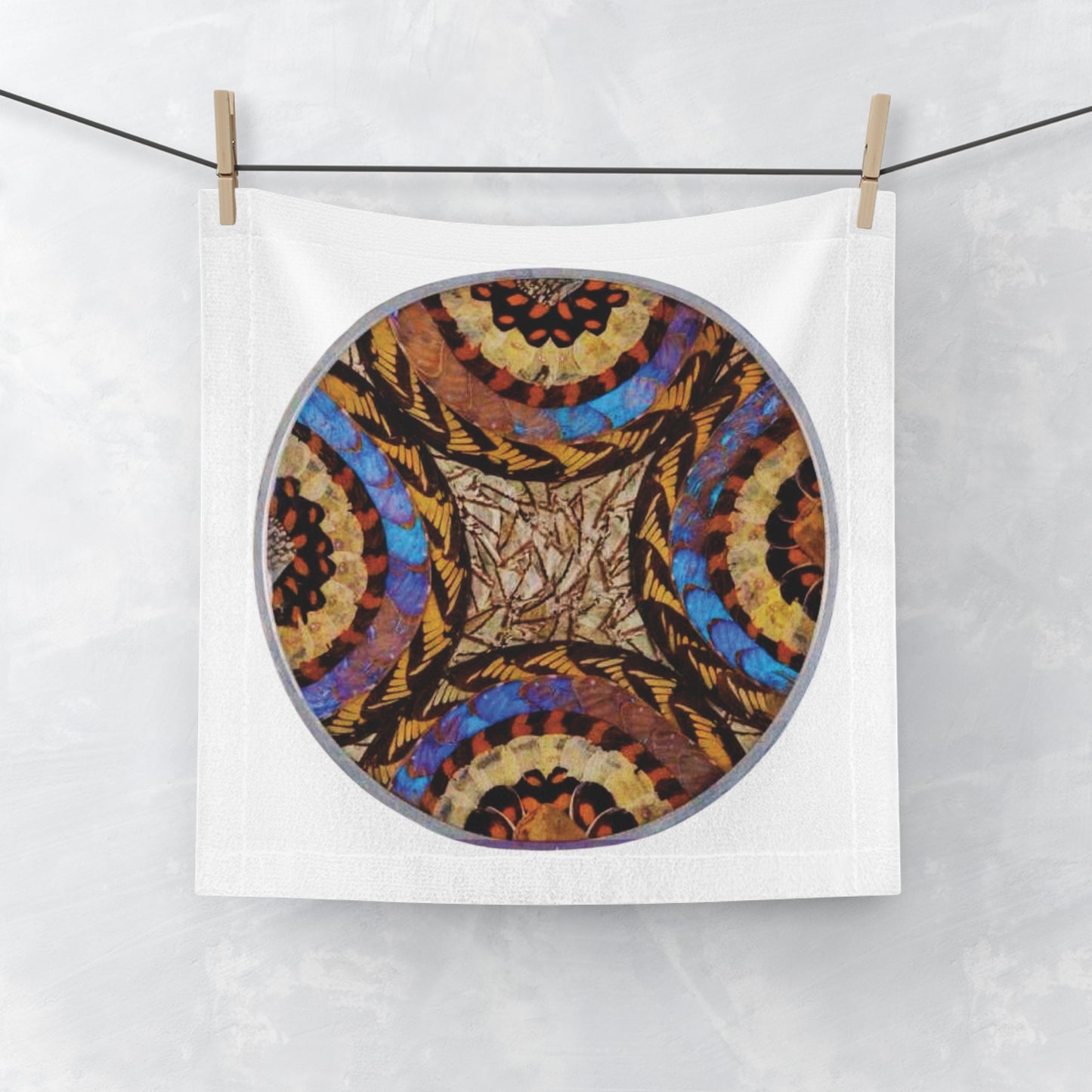 Face Towel - Real Butterfly Wing Plate #3