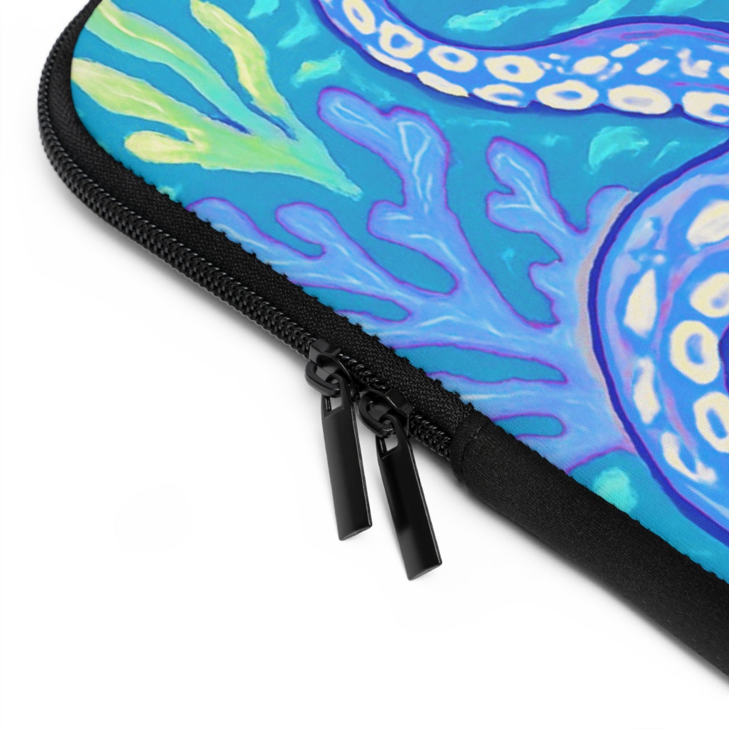 Tropical Laptop Sleeve, 5 Sizes - Perfect for Beach Lovers & Students / Octopus Kraken Joe, Blue