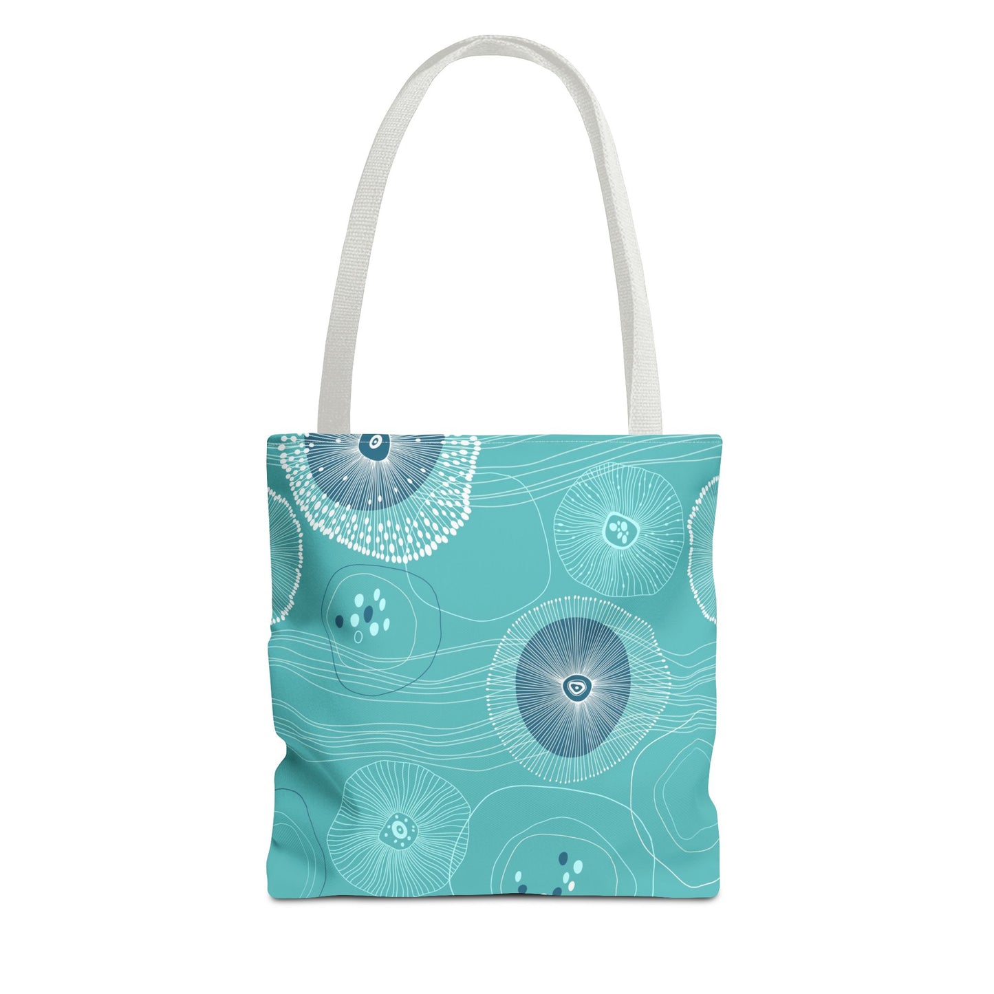 Plankton Drift Teal Tote Bag - 3 Sizes