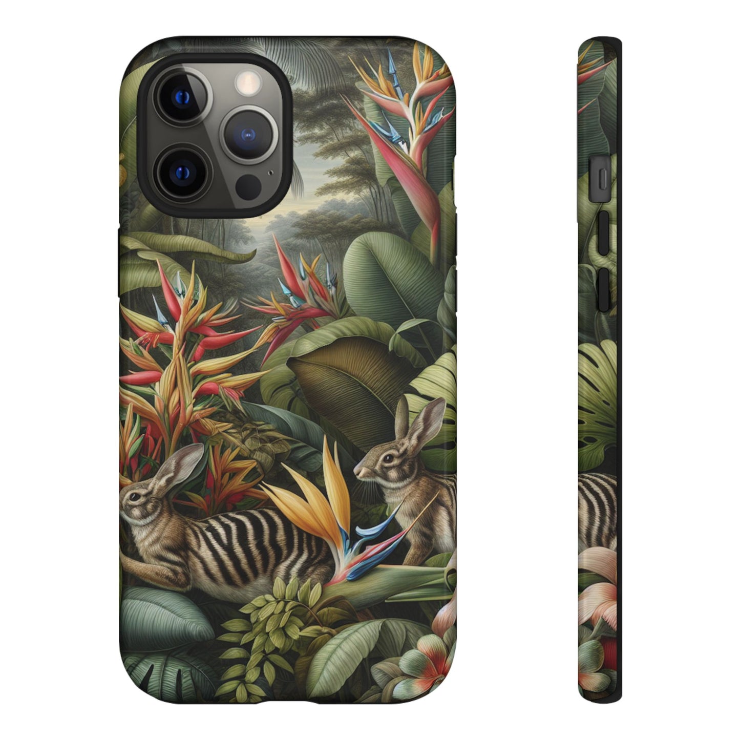 Rainforest Rabbit Outing Phone Case - Tough Cases with Summer Vibe