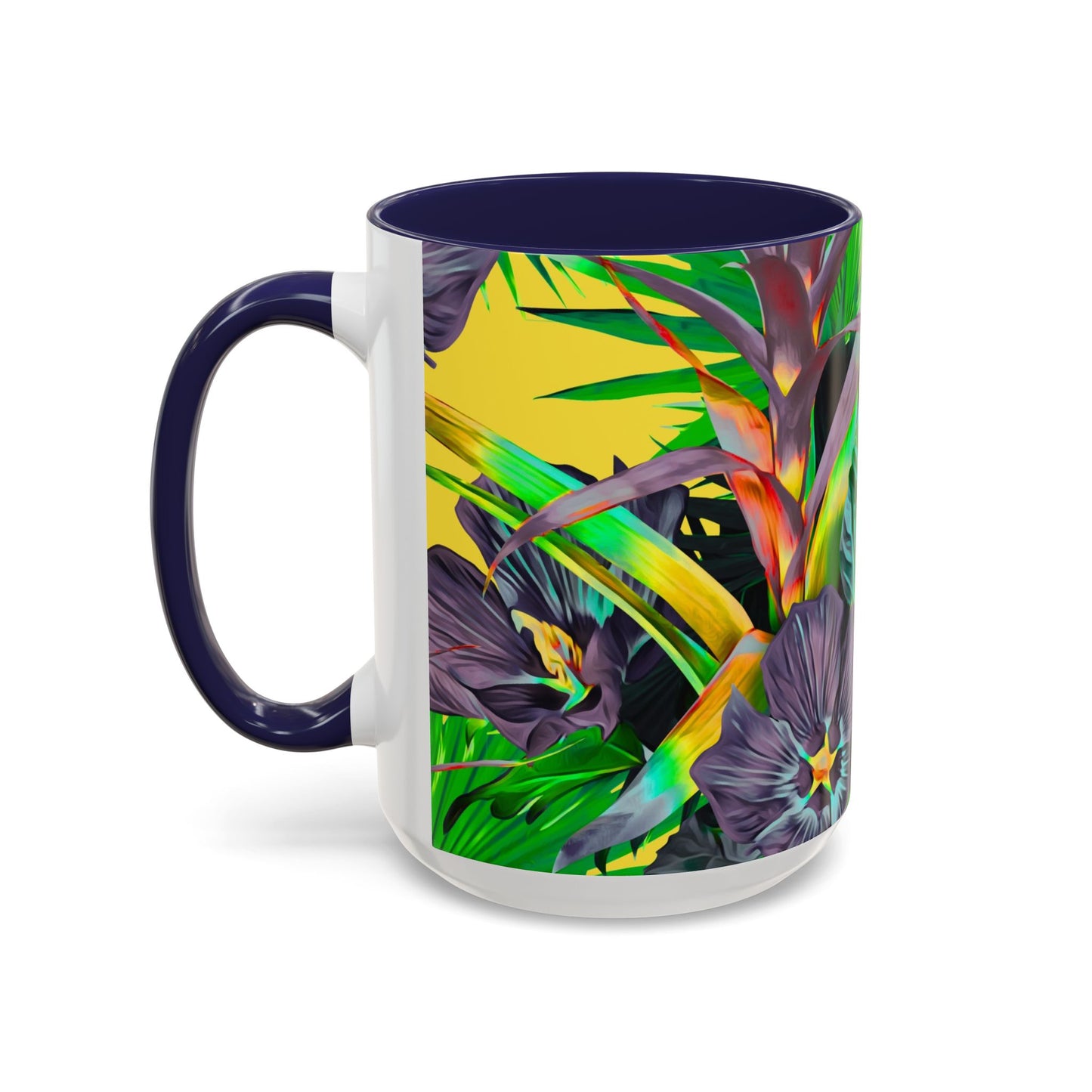 Accent Coffee Mug (11, 15oz), Plant Palooza, yellow / Various Colors